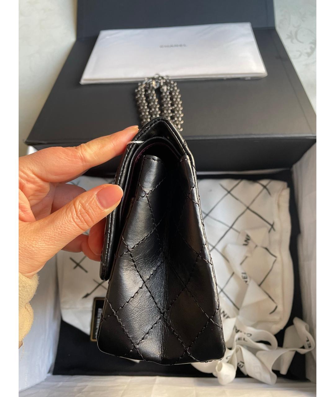 CHANEL Черная кожаная сумка через плечо, фото 4