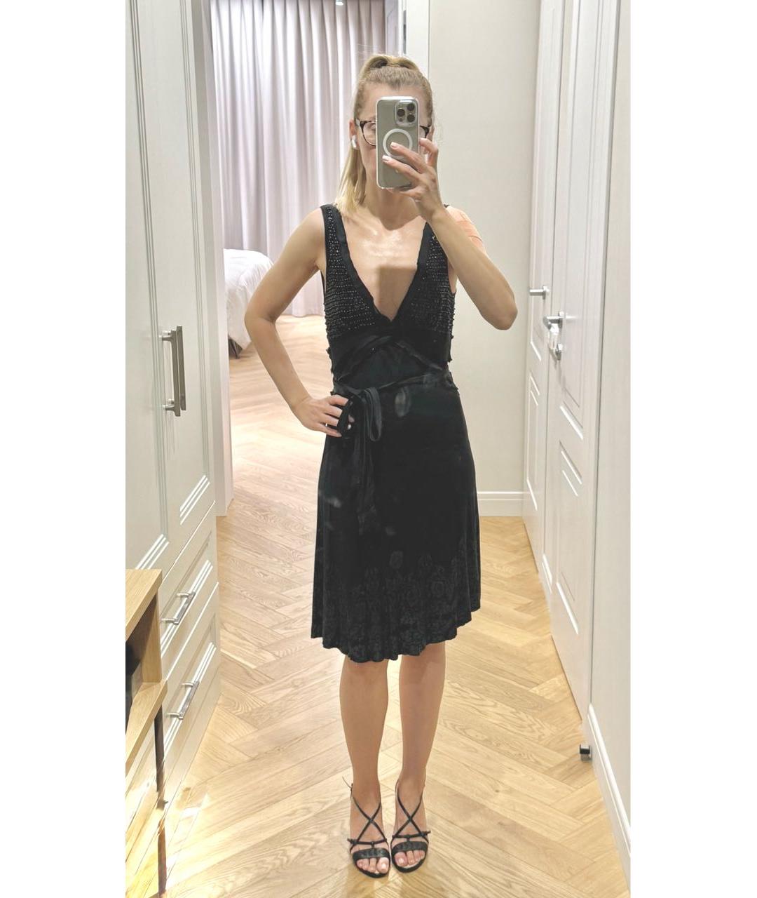 PINKO Черный вискозный сарафан, фото 7