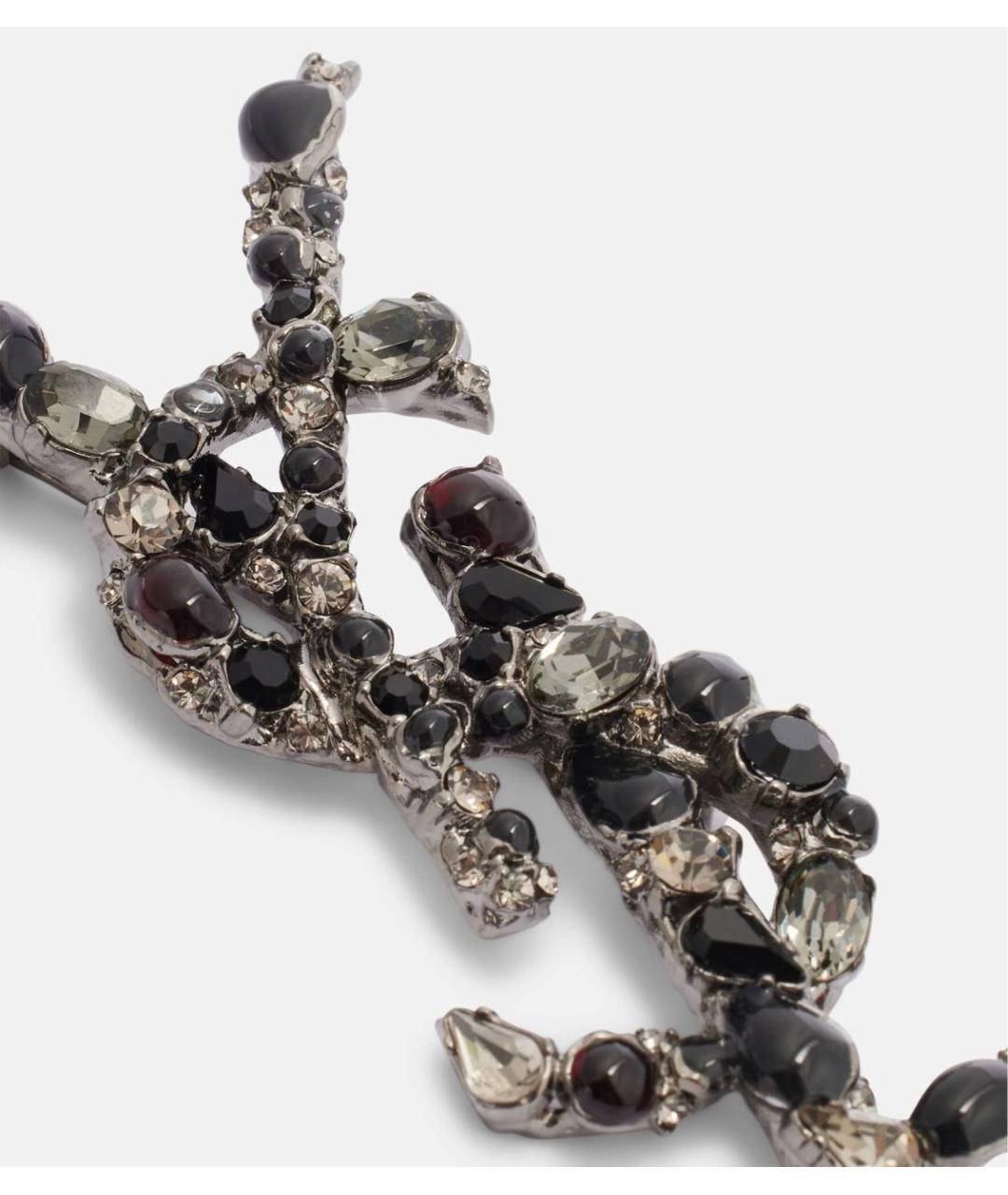 SAINT LAURENT Серебряная латунная булавка / брошь, фото 3