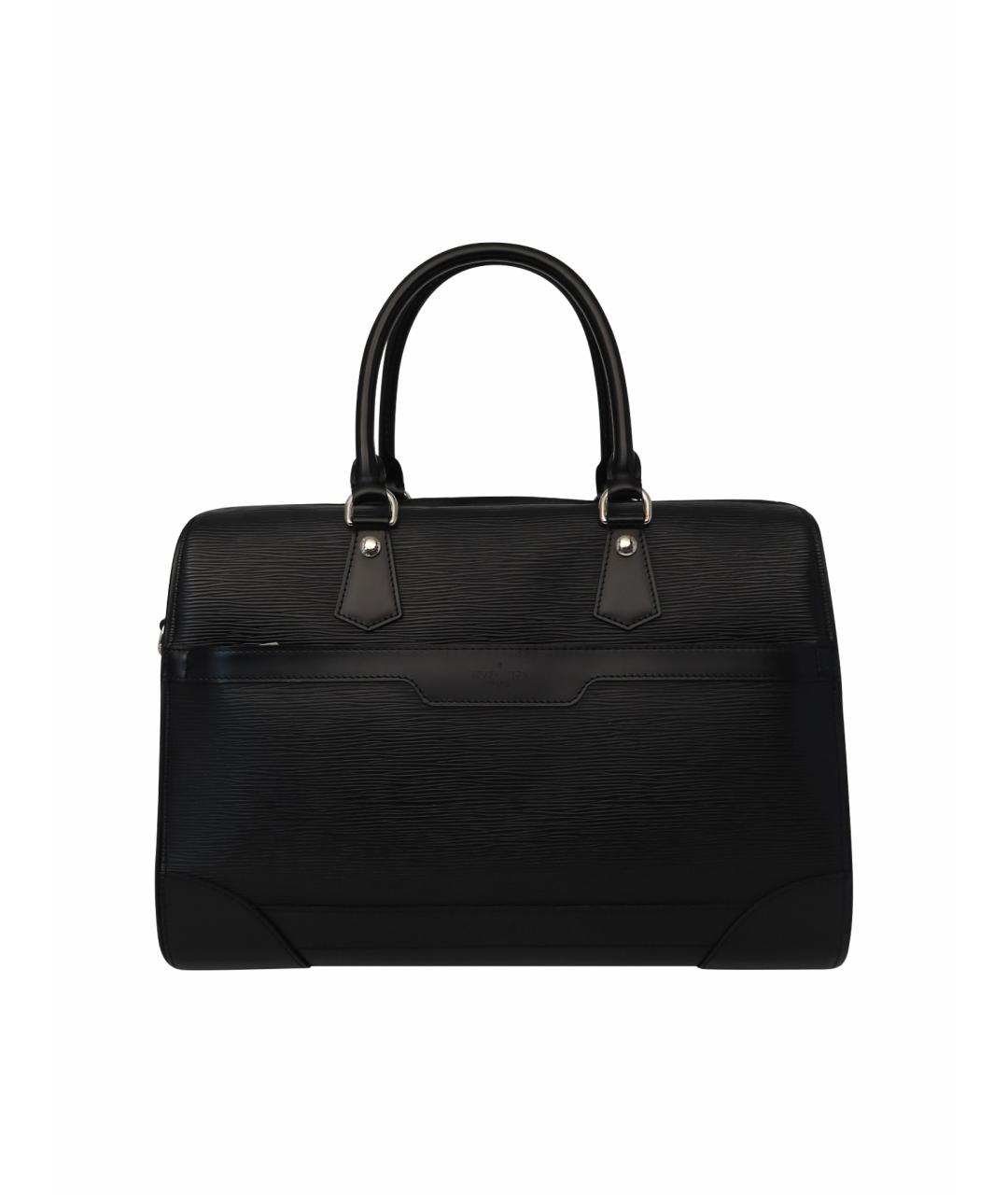 LOUIS VUITTON Черная кожаная дорожная/спортивная сумка, фото 1