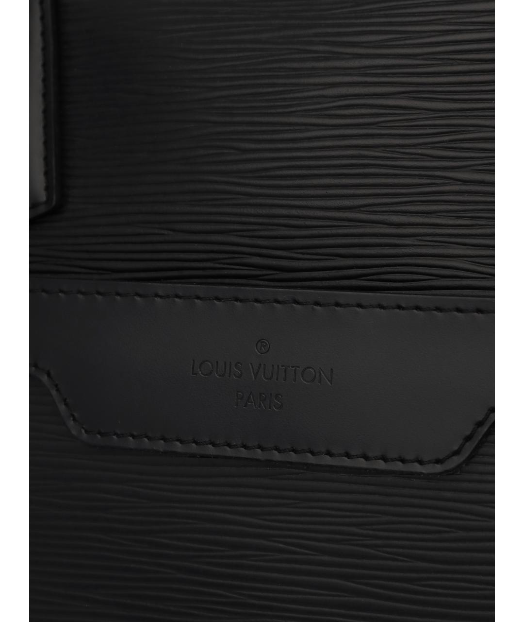 LOUIS VUITTON Черная кожаная дорожная/спортивная сумка, фото 7
