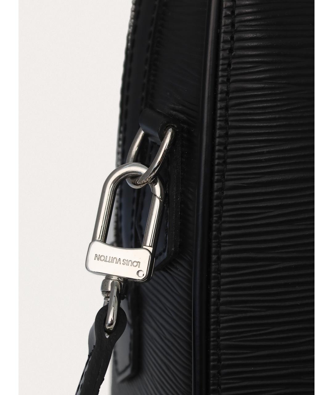 LOUIS VUITTON Черная кожаная дорожная/спортивная сумка, фото 5