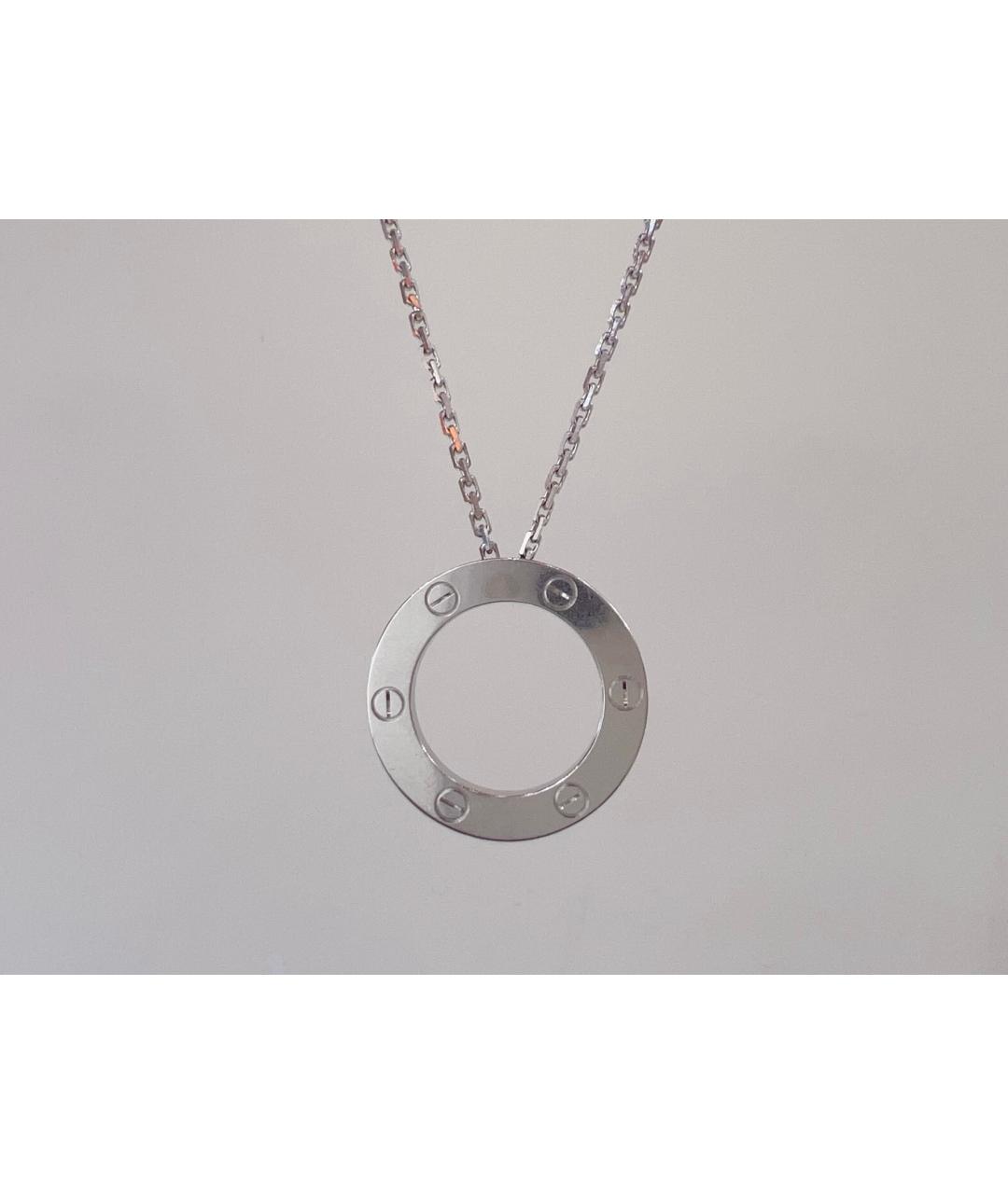 CARTIER Серебряное колье из белого золота, фото 5