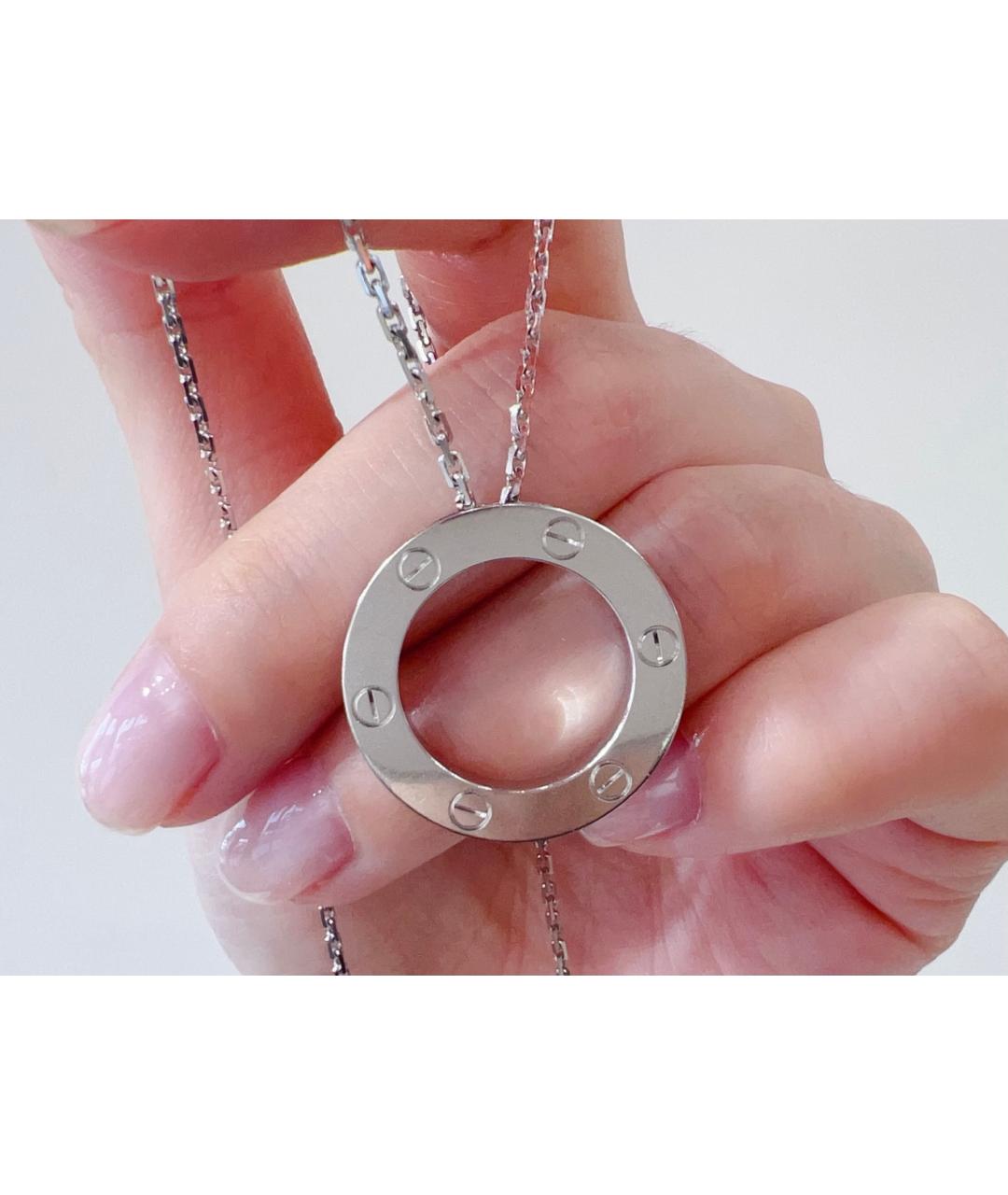 CARTIER Серебряное колье из белого золота, фото 4