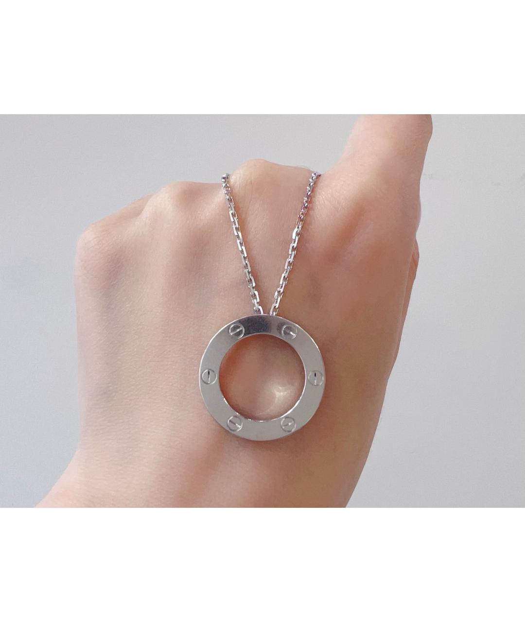 CARTIER Серебряное колье из белого золота, фото 2