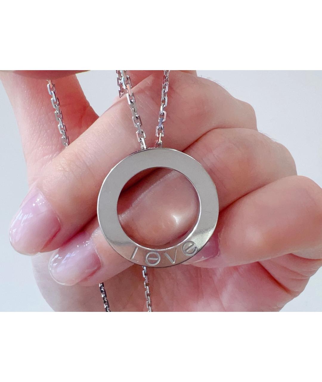 CARTIER Серебряное колье из белого золота, фото 3