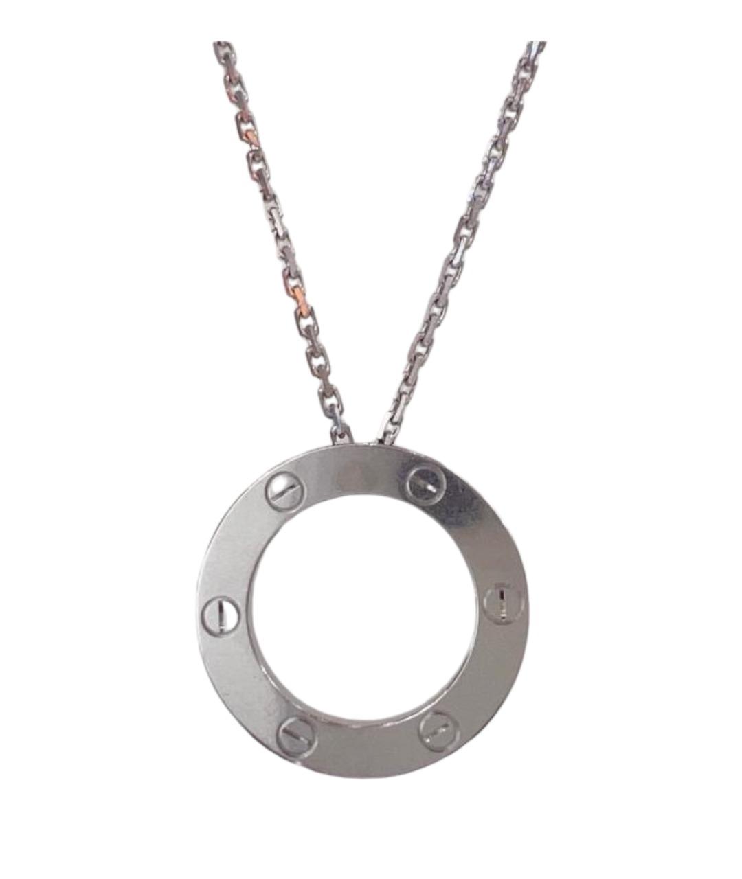 CARTIER Серебряное колье из белого золота, фото 1