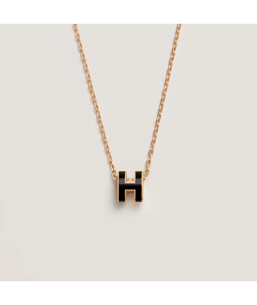 HERMES Черная металлическая подвеска, фото 6