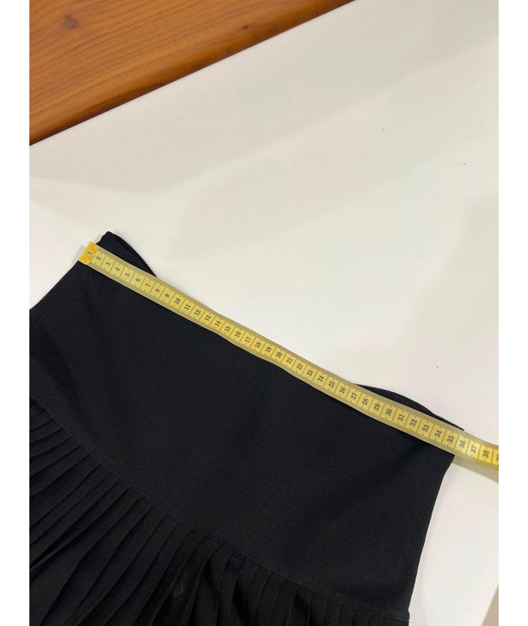 CHRISTIAN DIOR Черная шелковая юбка макси, фото 4