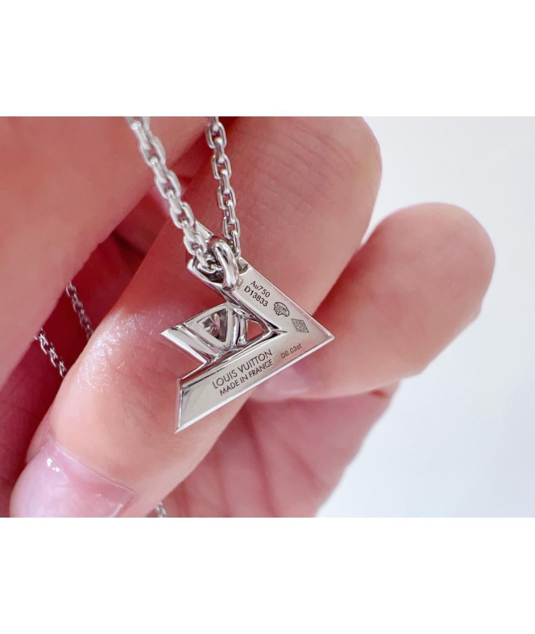 LOUIS VUITTON Серебряное колье из белого золота, фото 4