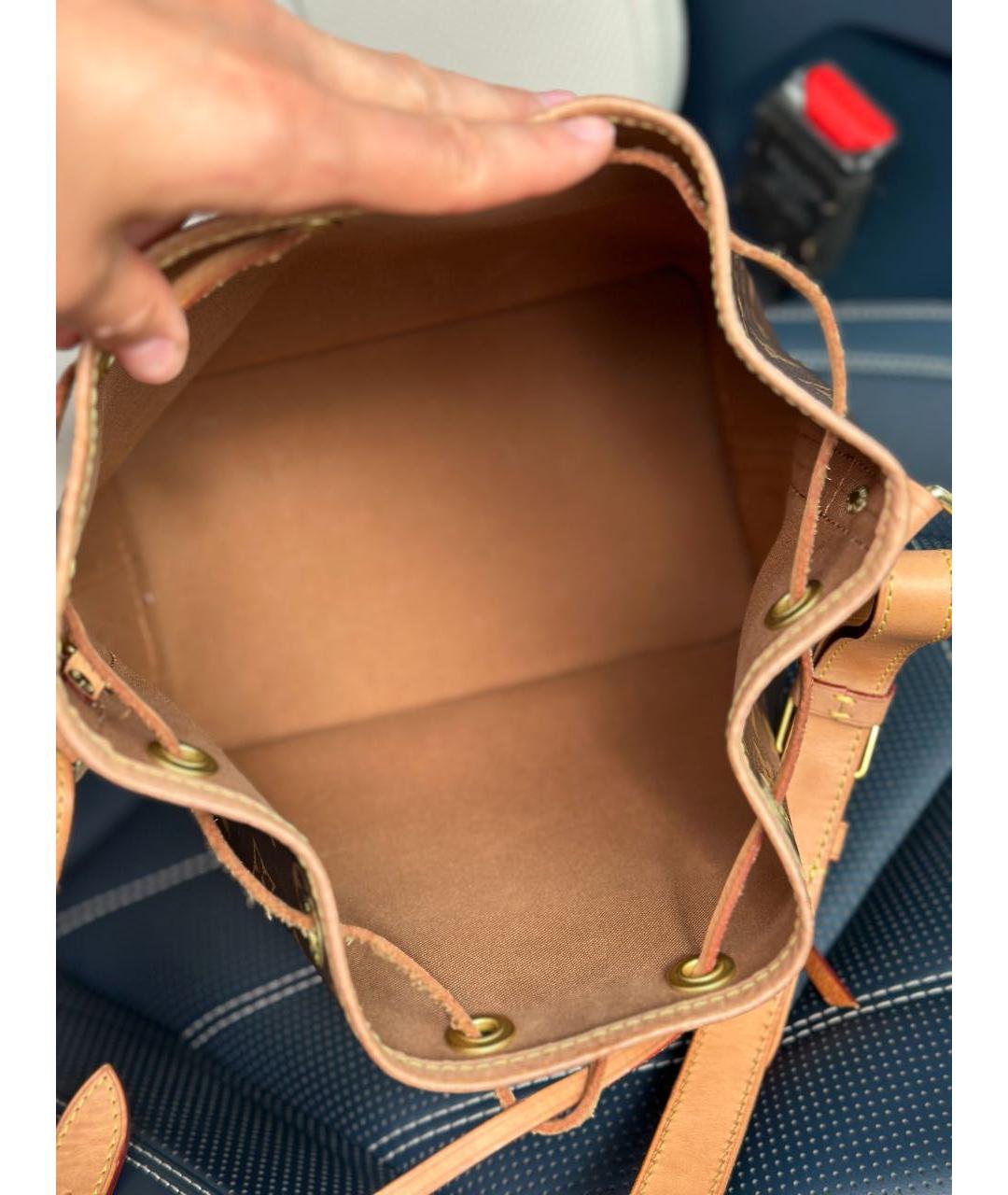 LOUIS VUITTON Коричневая канва сумка через плечо, фото 4
