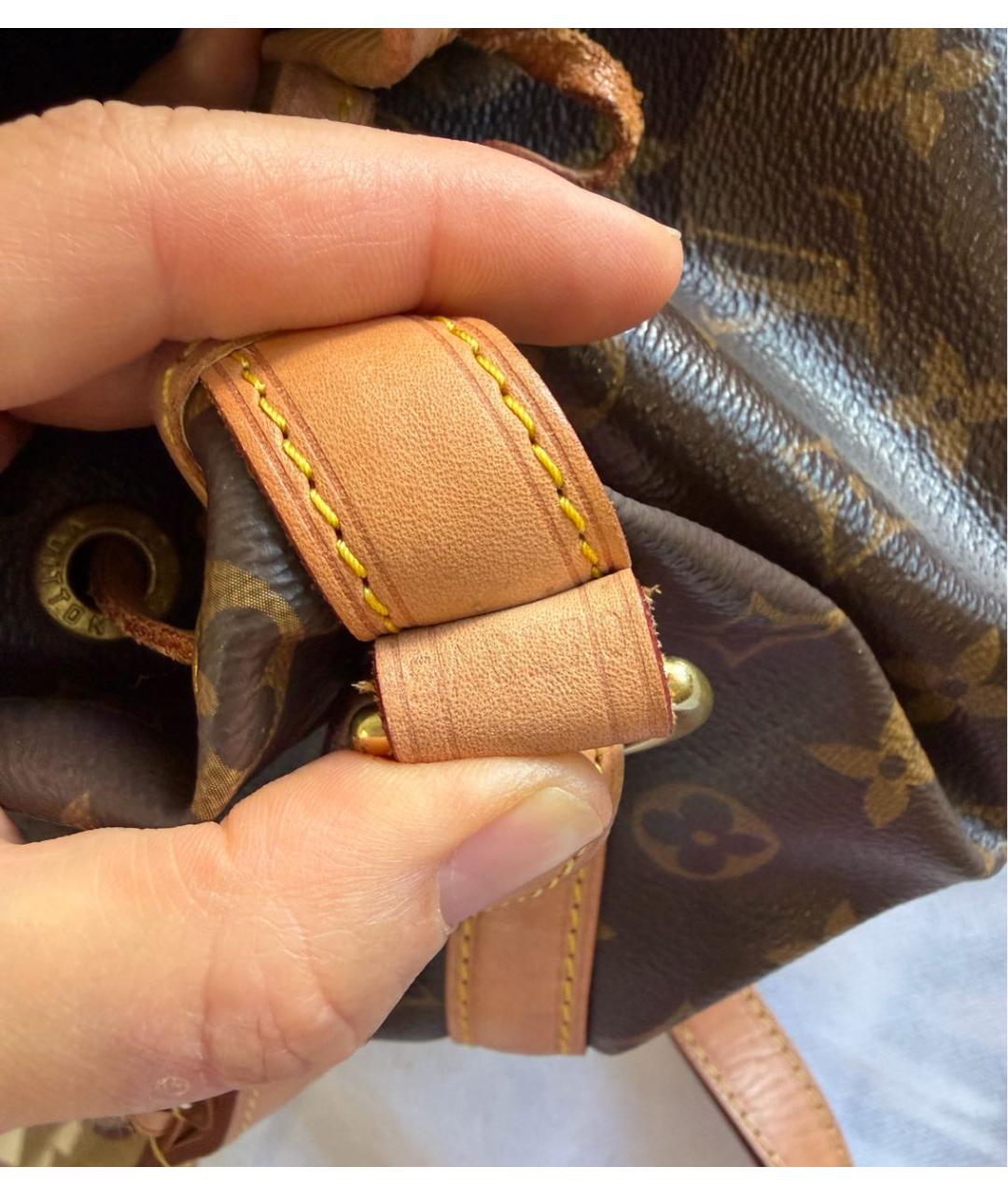 LOUIS VUITTON Коричневая канва сумка через плечо, фото 6