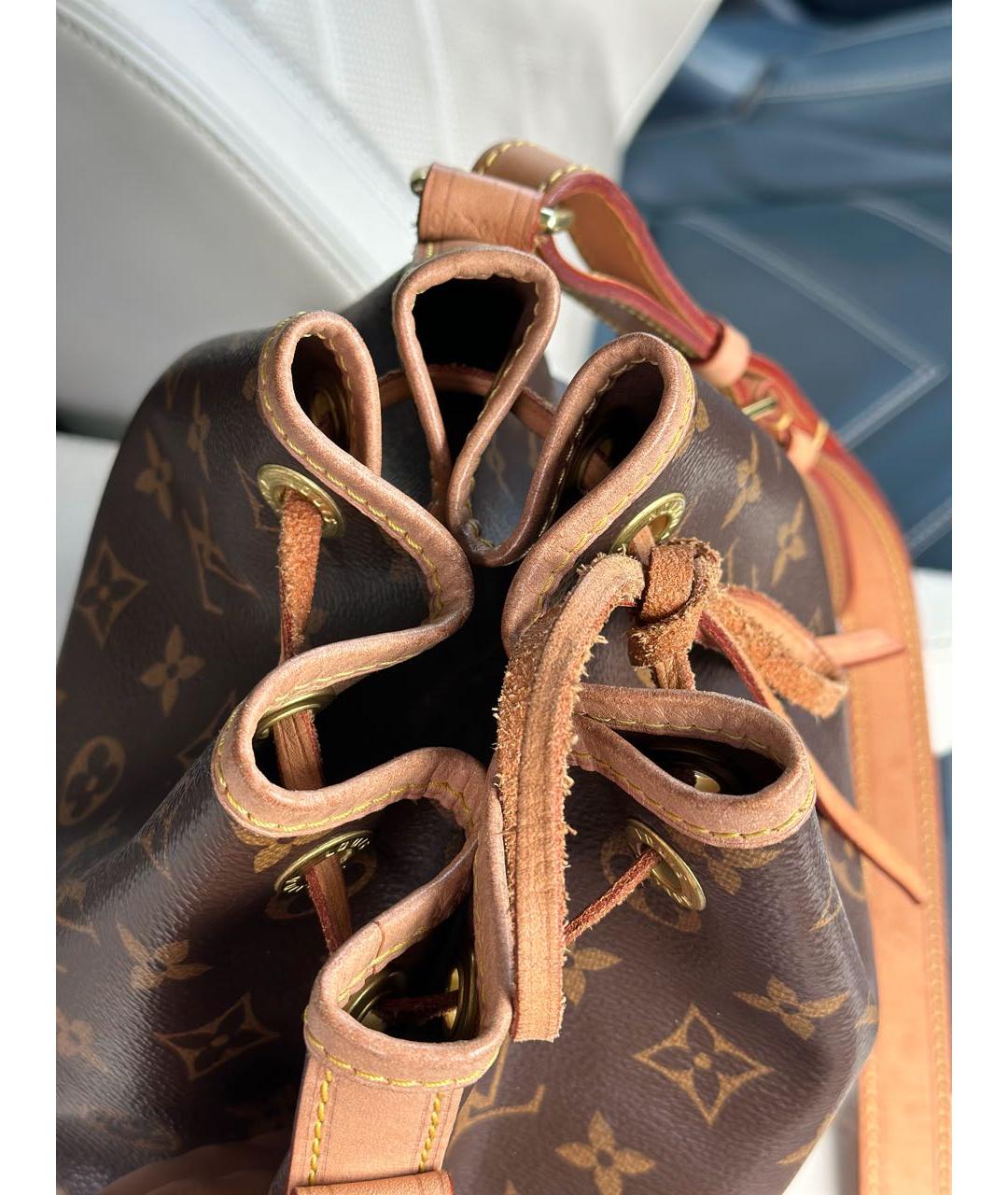 LOUIS VUITTON Коричневая канва сумка через плечо, фото 8
