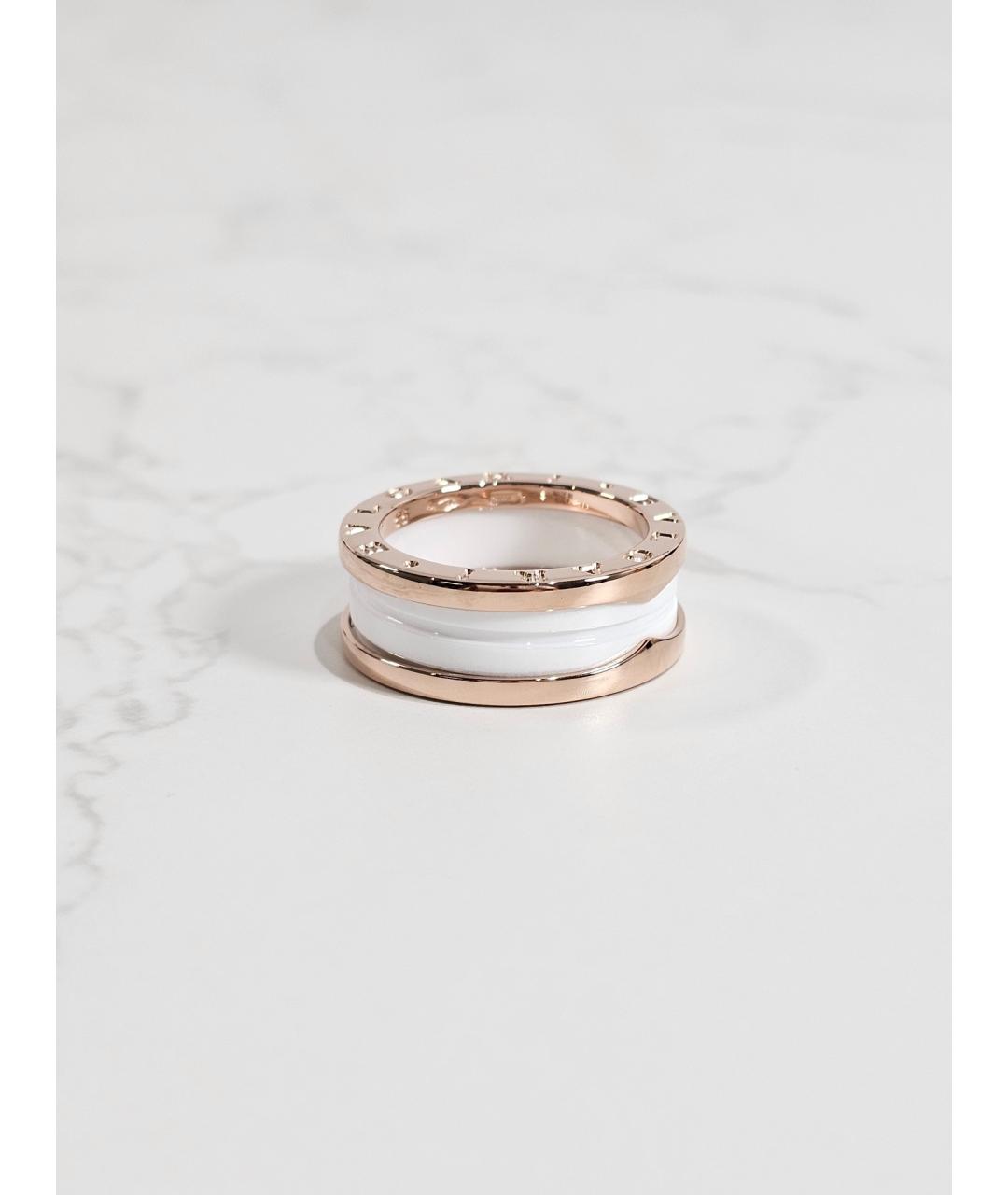 BVLGARI Белое кольцо из розового золота, фото 4