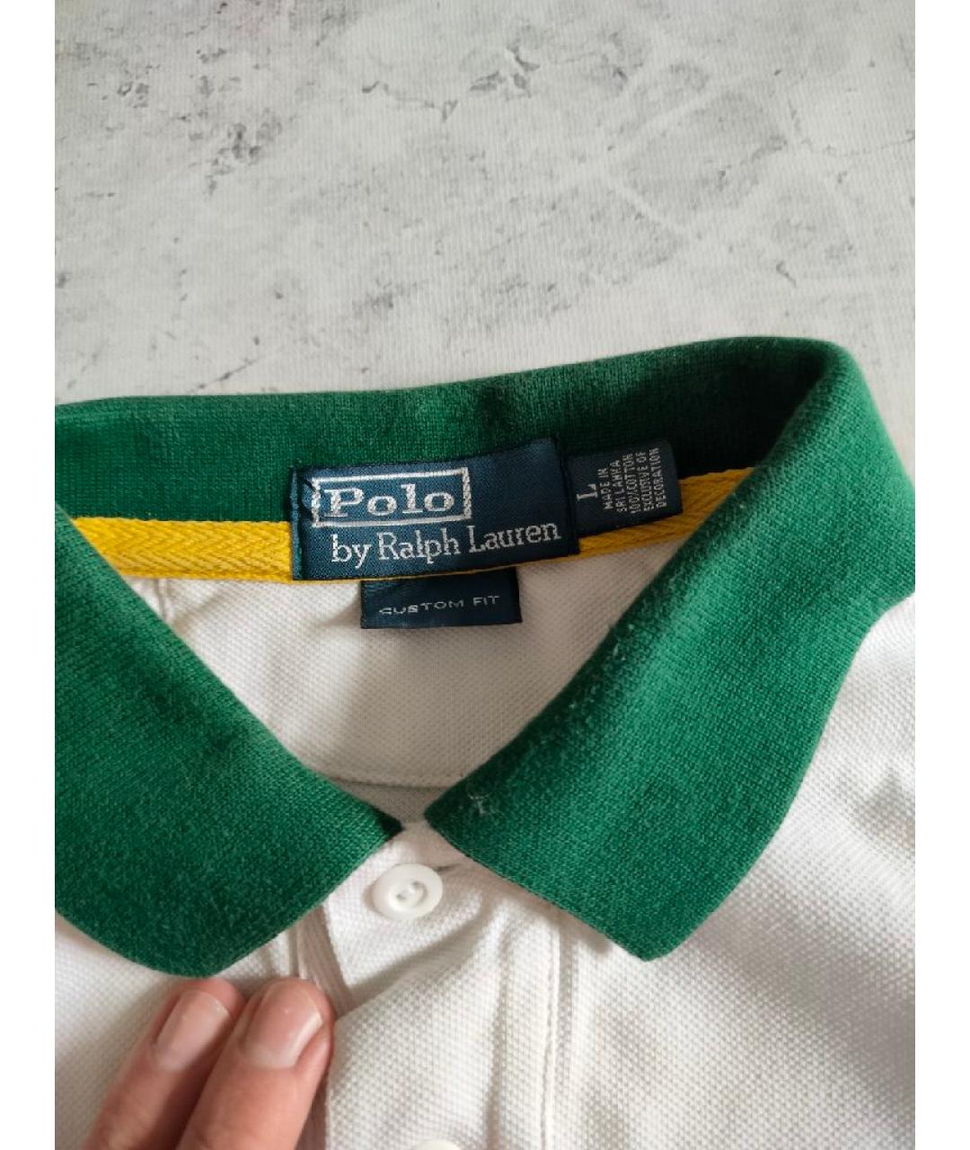 POLO RALPH LAUREN Мульти хлопковое поло с коротким рукавом, фото 5