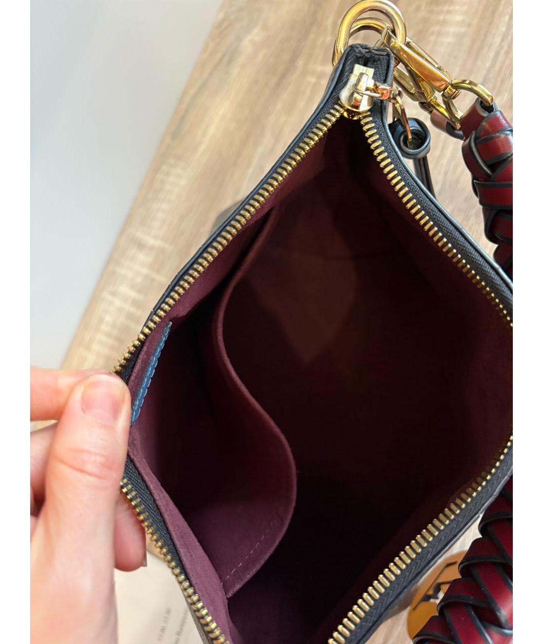 LOUIS VUITTON Коричневая кожаная сумка с короткими ручками, фото 2