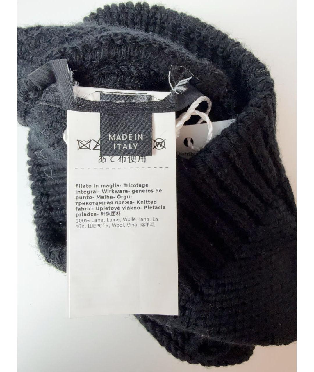 WEEKEND MAX MARA Черная шерстяная шапка, фото 3
