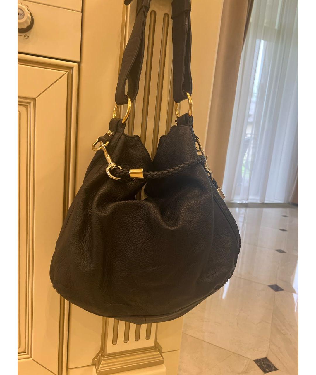 GUCCI Черная кожаная сумка тоут, фото 3