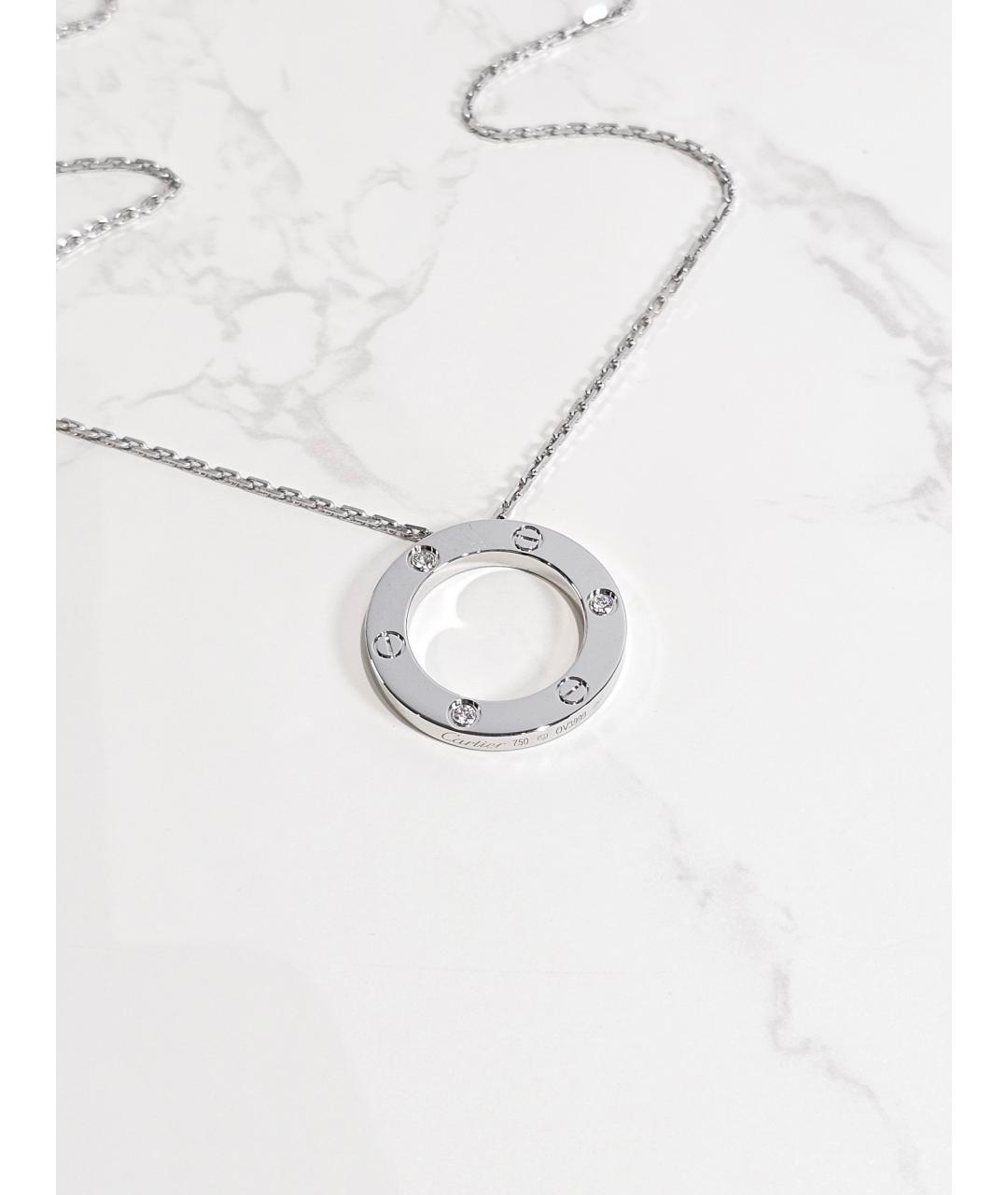 CARTIER Серебряное колье из белого золота, фото 2