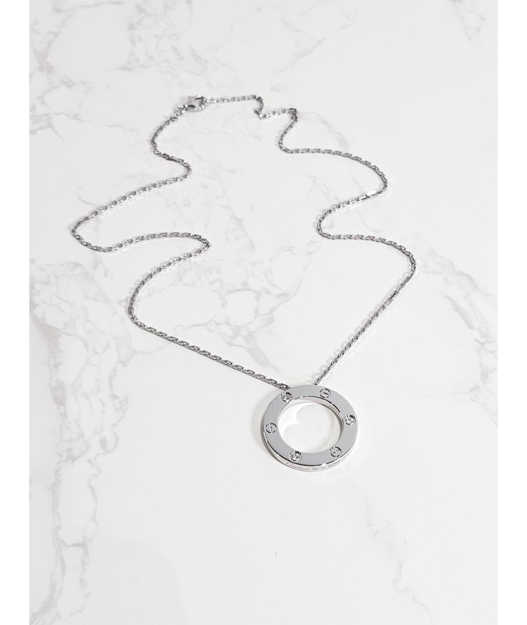 CARTIER Серебряное колье из белого золота, фото 3