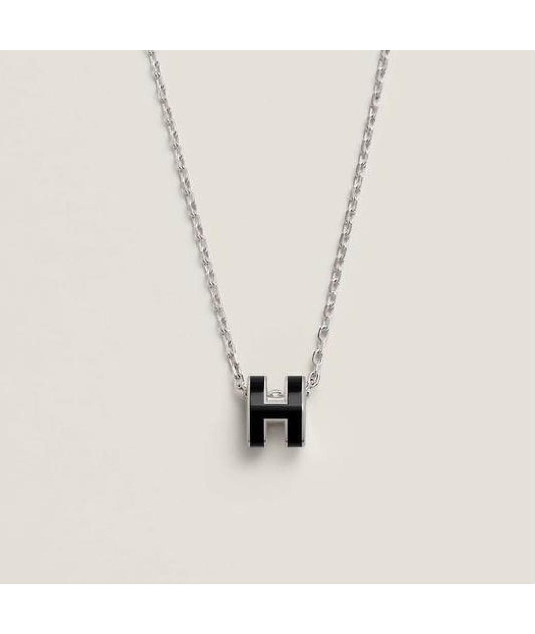 HERMES Черная металлическая подвеска, фото 5