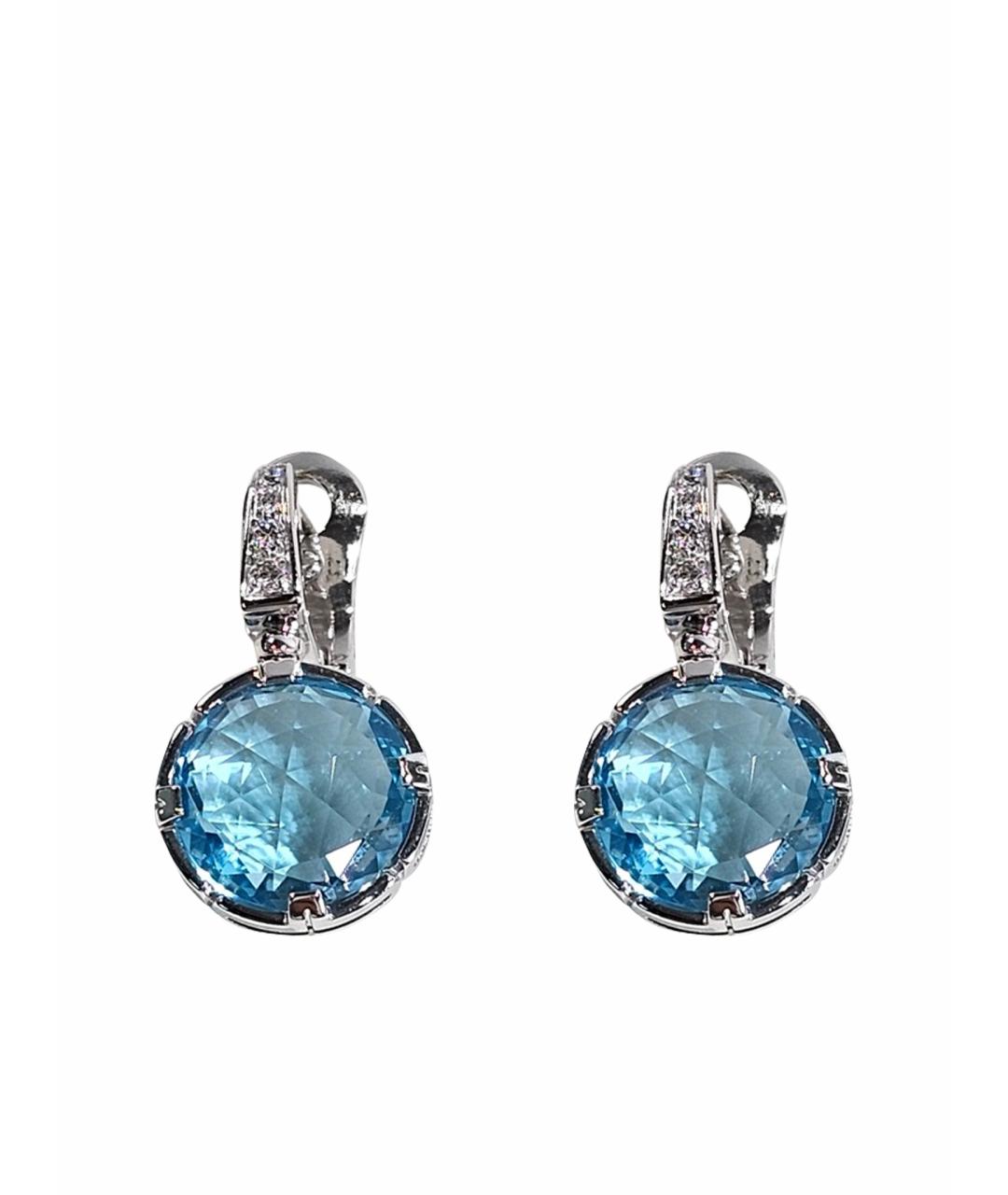 BVLGARI Серебряные серьги из белого золота, фото 1