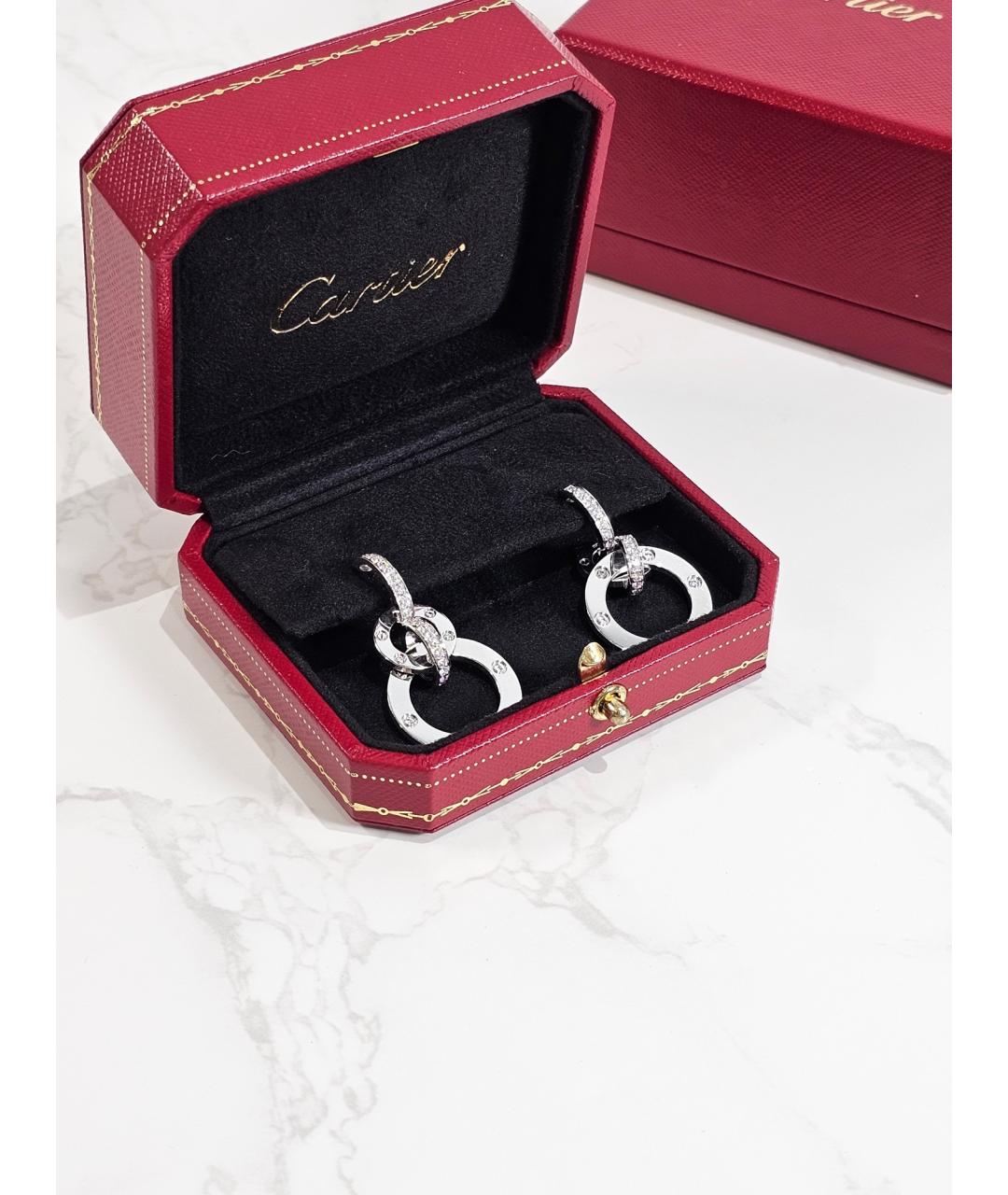 CARTIER Серебряные серьги из белого золота, фото 4