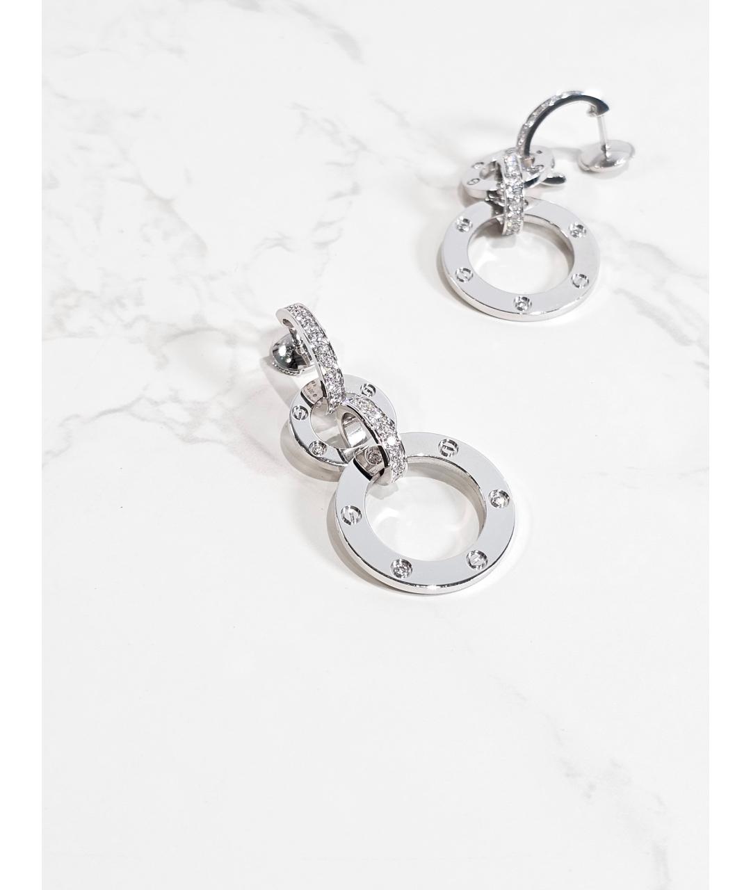 CARTIER Серебряные серьги из белого золота, фото 3