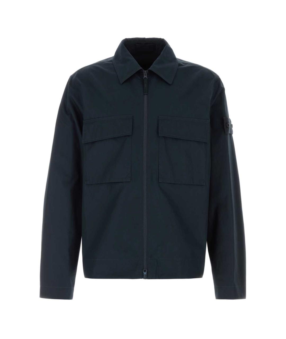 STONE ISLAND Синяя хлопковая кэжуал рубашка, фото 1