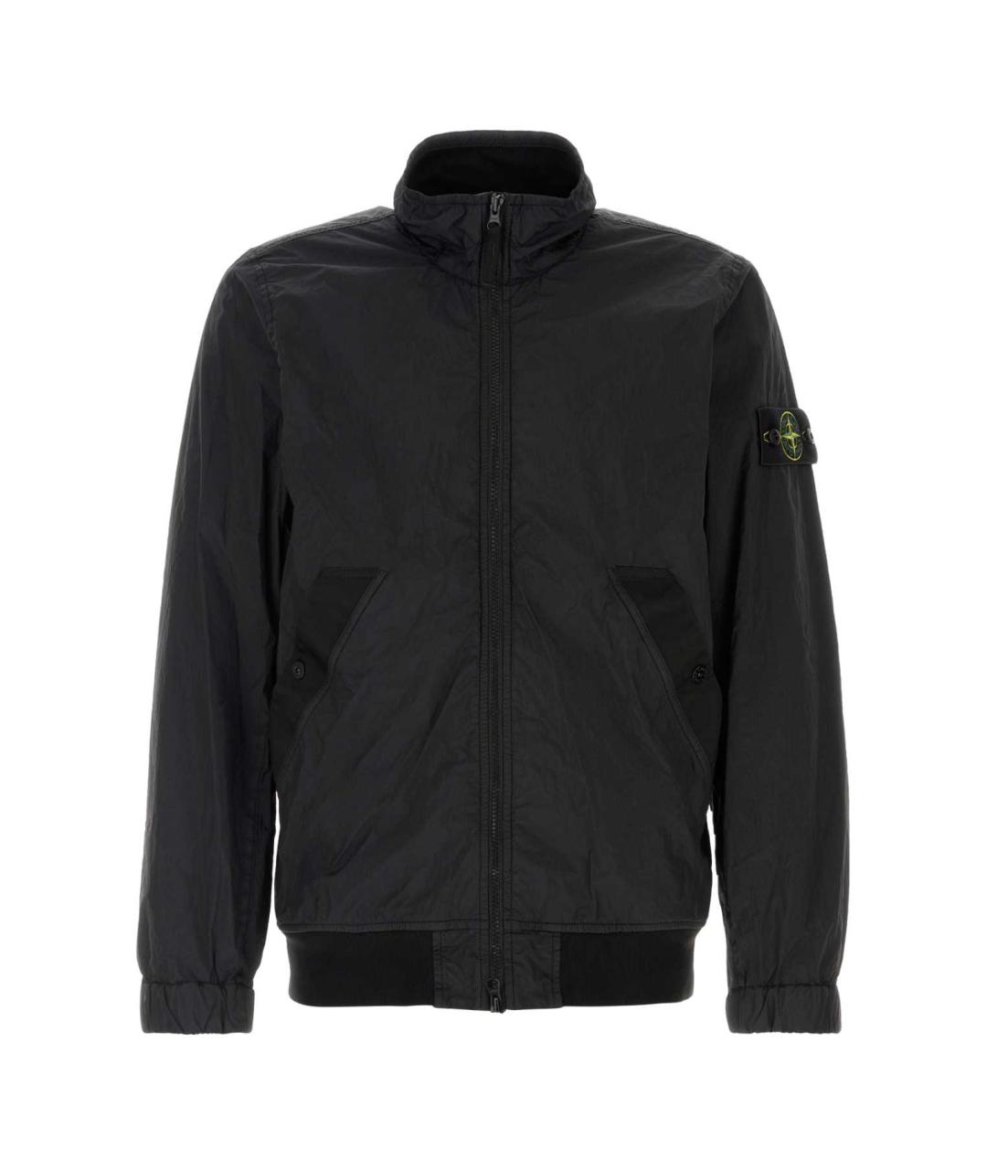 STONE ISLAND Черная нейлоновая куртка, фото 1