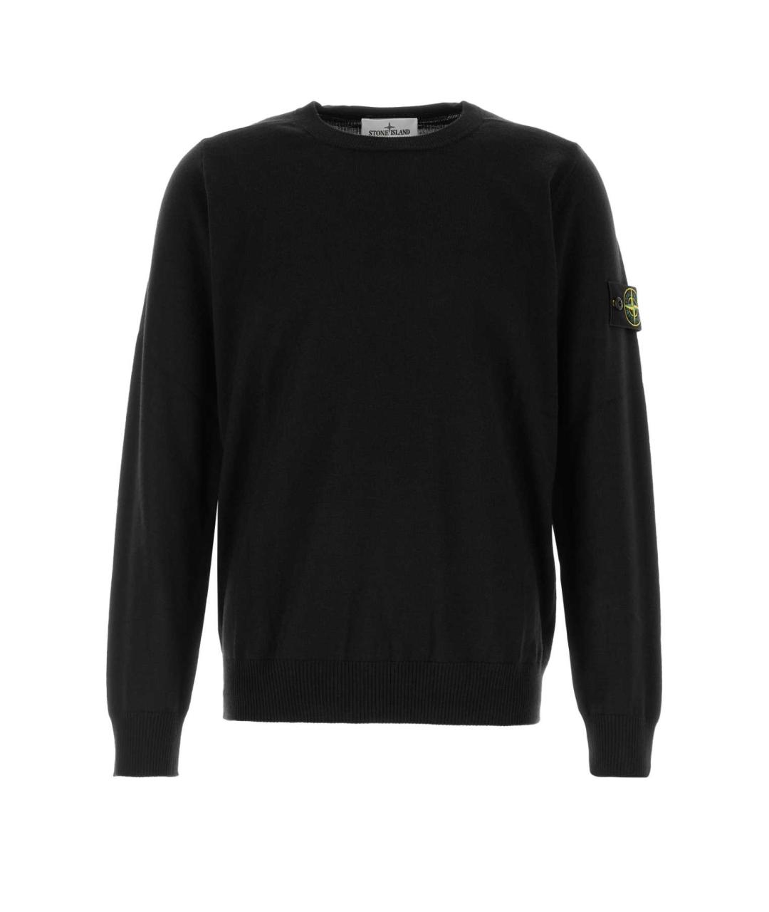 STONE ISLAND Черный шерстяной джемпер / свитер, фото 1