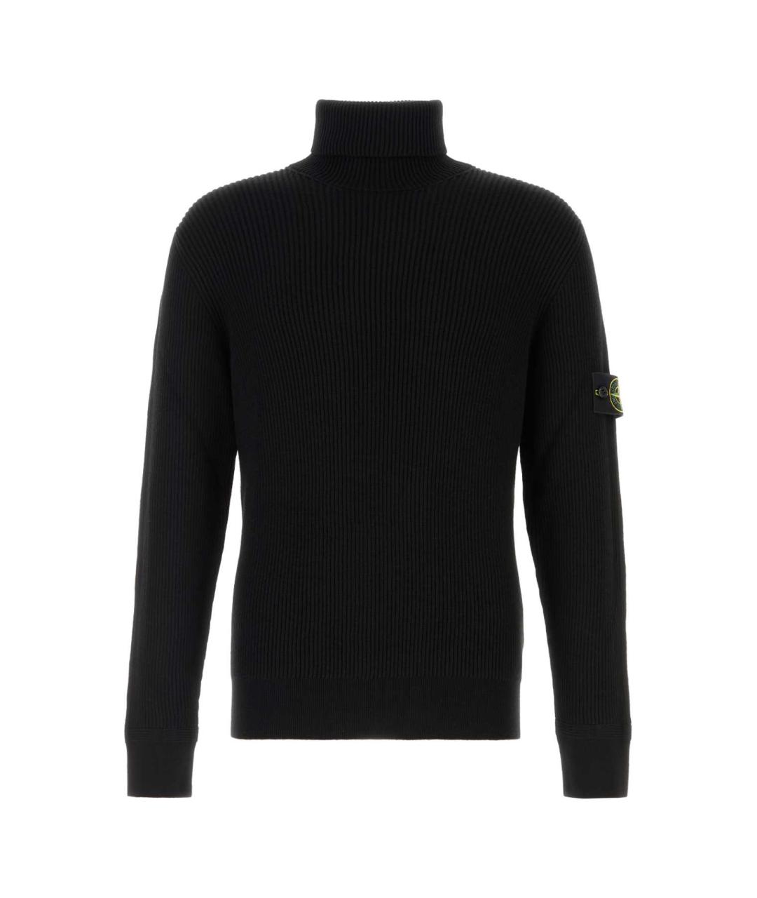 STONE ISLAND Черный шерстяной джемпер / свитер, фото 1