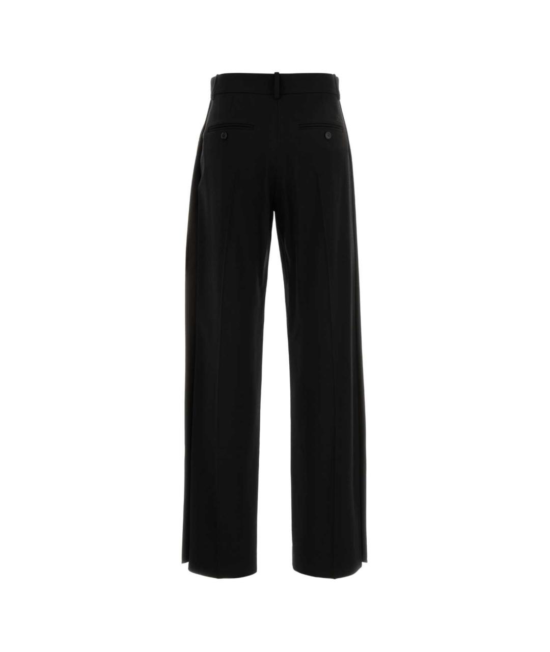 LOEWE Черные вискозные прямые брюки, фото 2