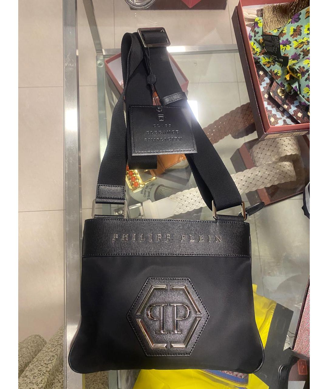 PHILIPP PLEIN Черная сумка на плечо, фото 5