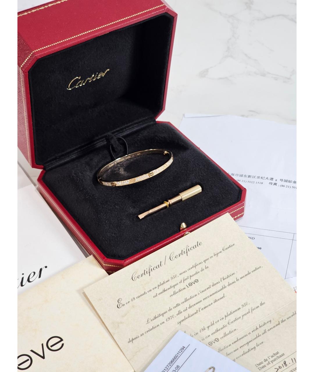 CARTIER Золотой браслет из желтого золота, фото 5
