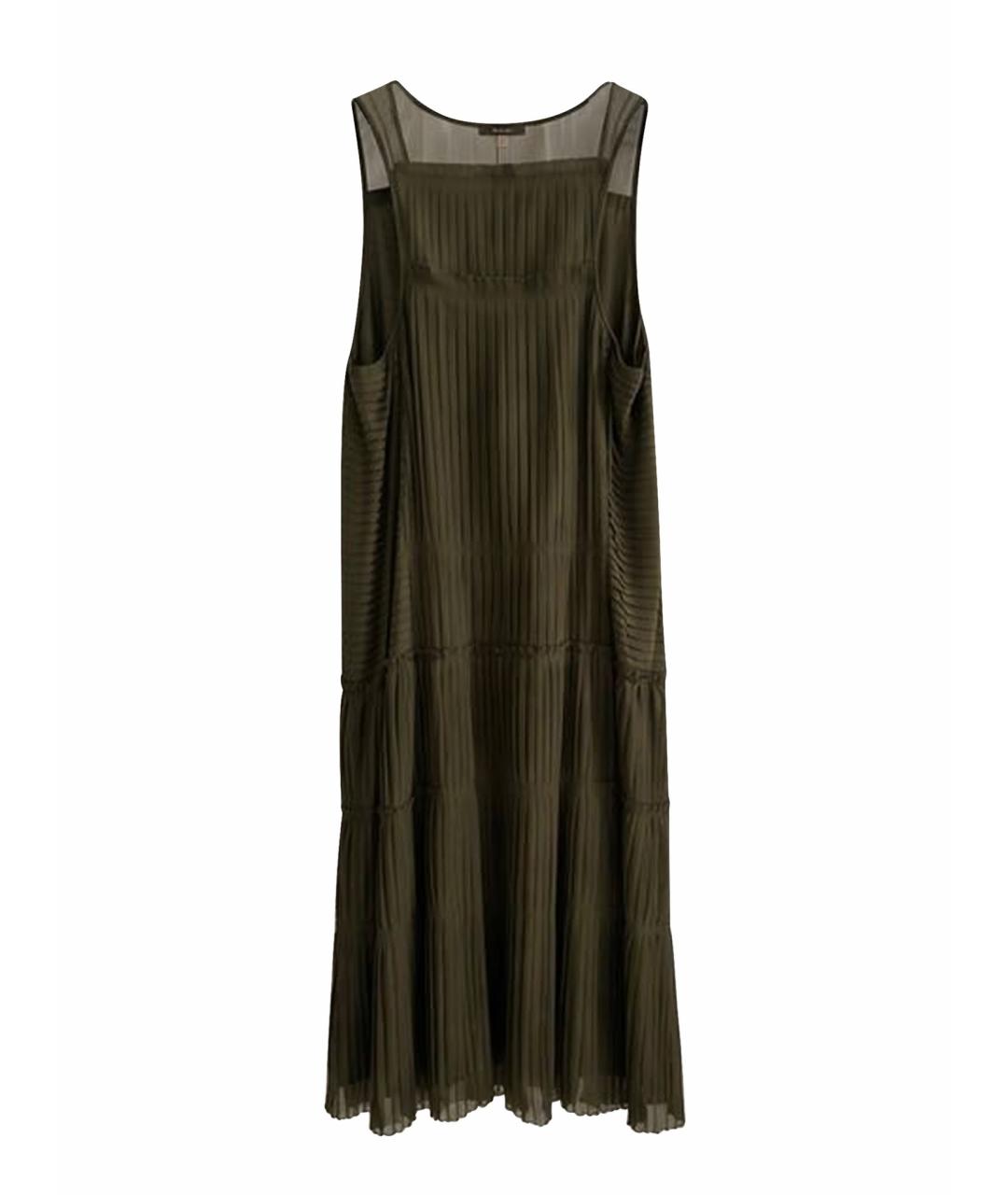 VERA WANG Хаки коктейльное платье, фото 1