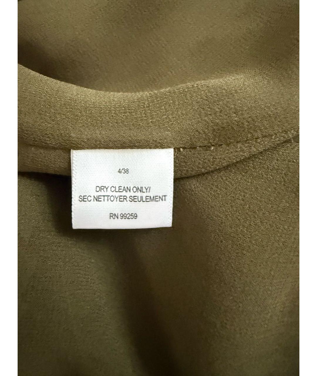 VERA WANG Хаки коктейльное платье, фото 6