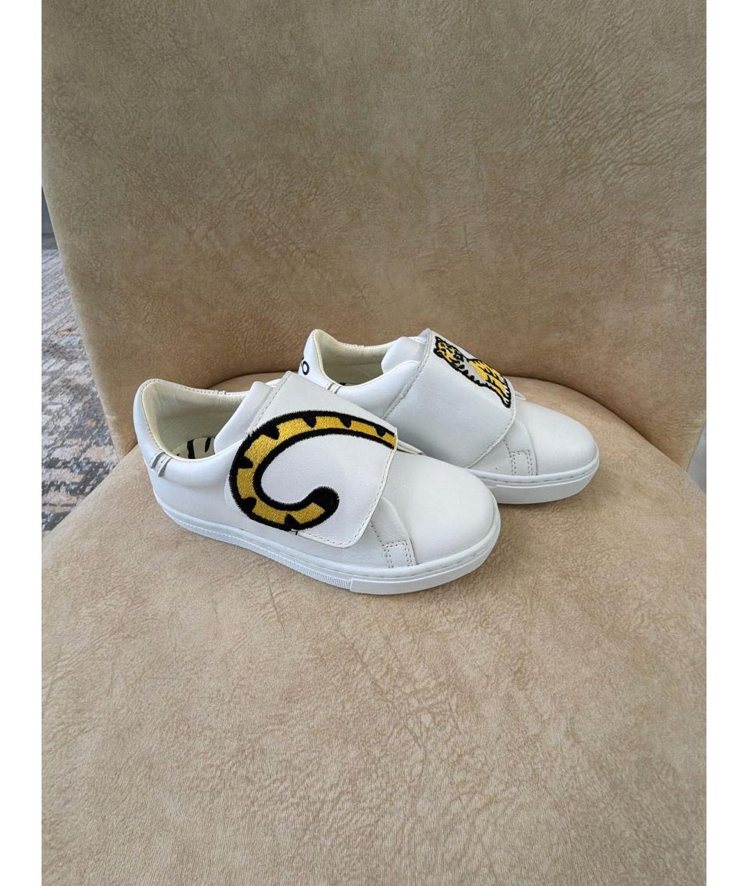 KENZO Белые кожаные кеды, фото 5