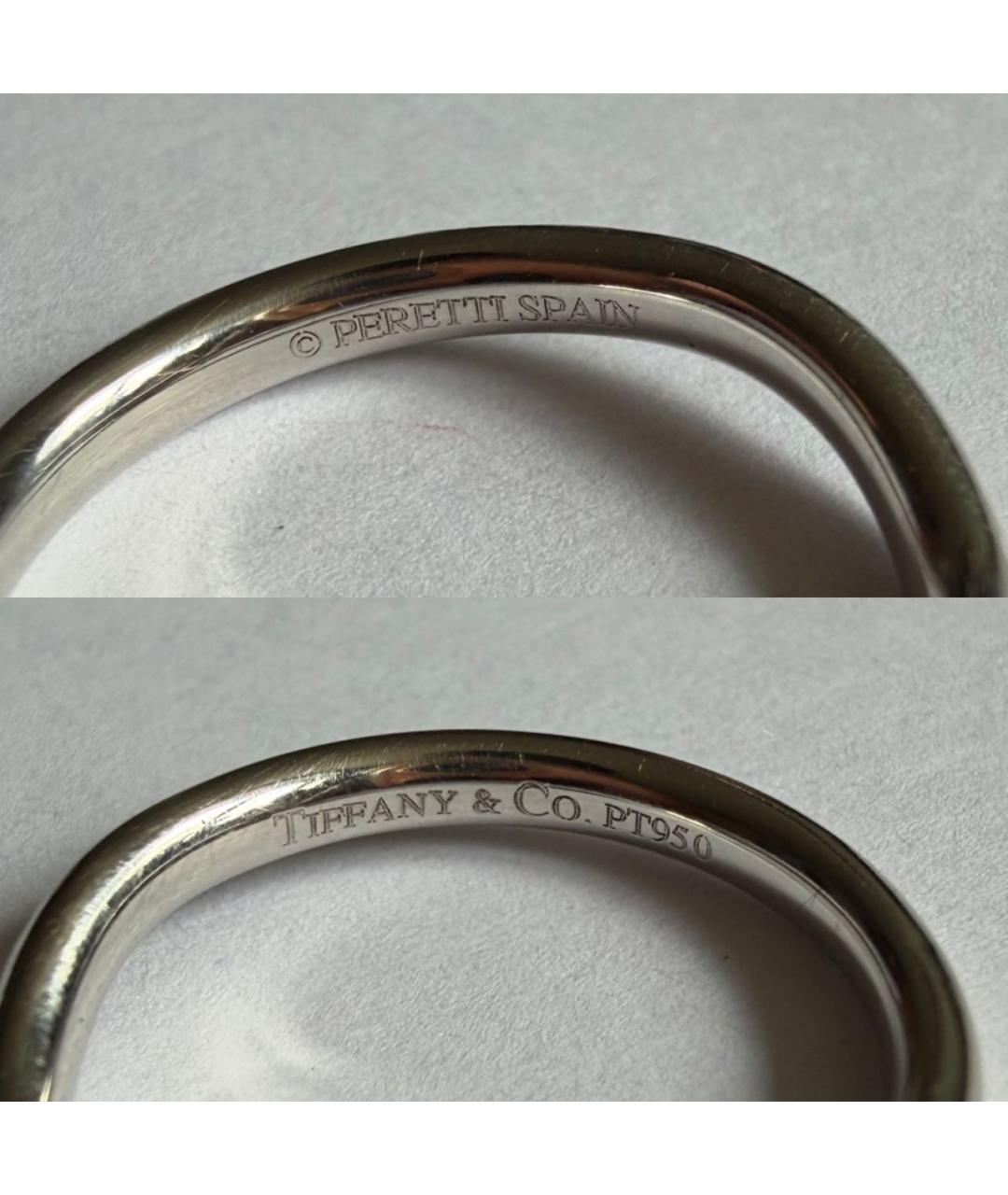 TIFFANY&CO Серое платиновое кольцо, фото 7