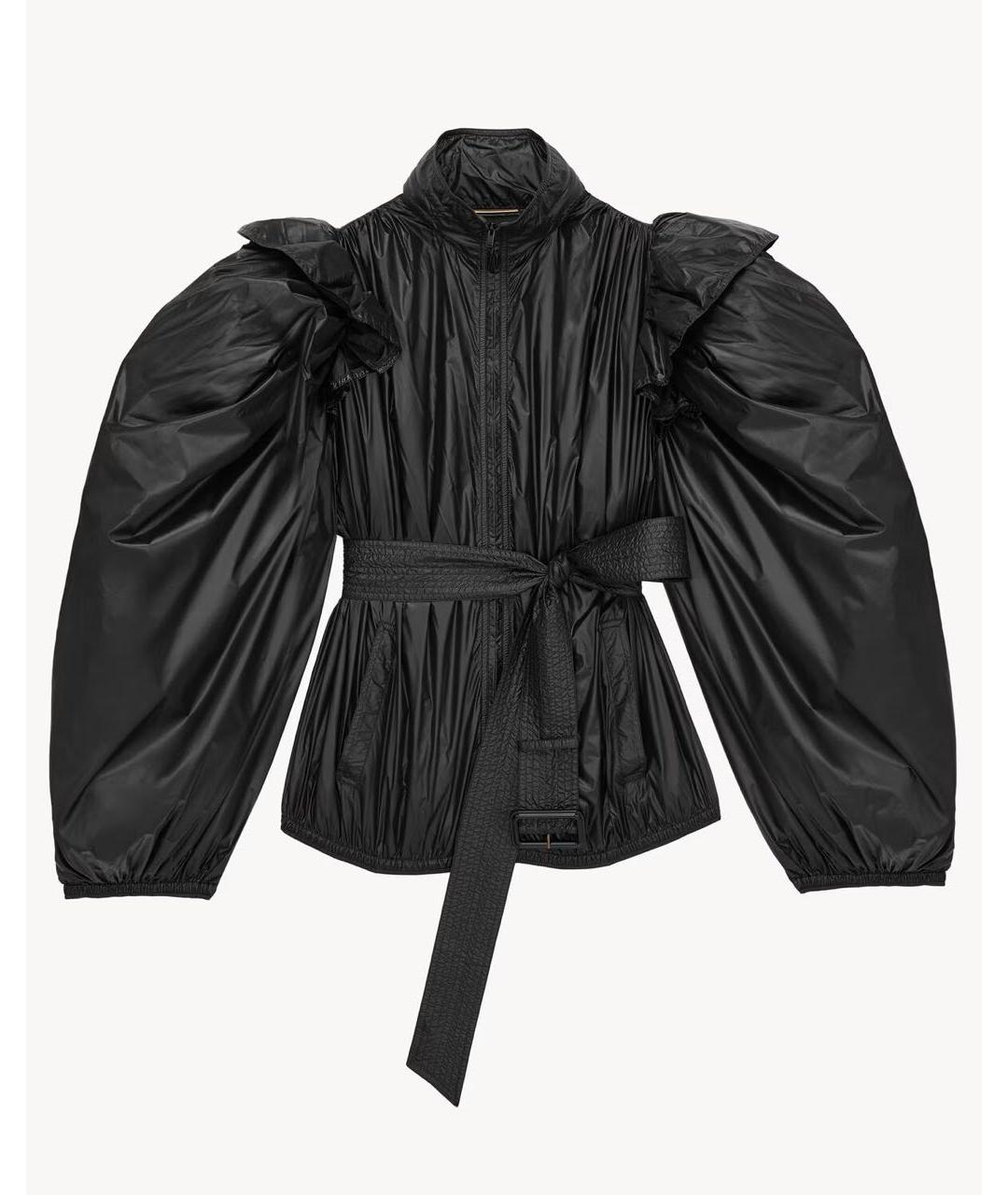 SAINT LAURENT Черная полиамидовая куртка, фото 9