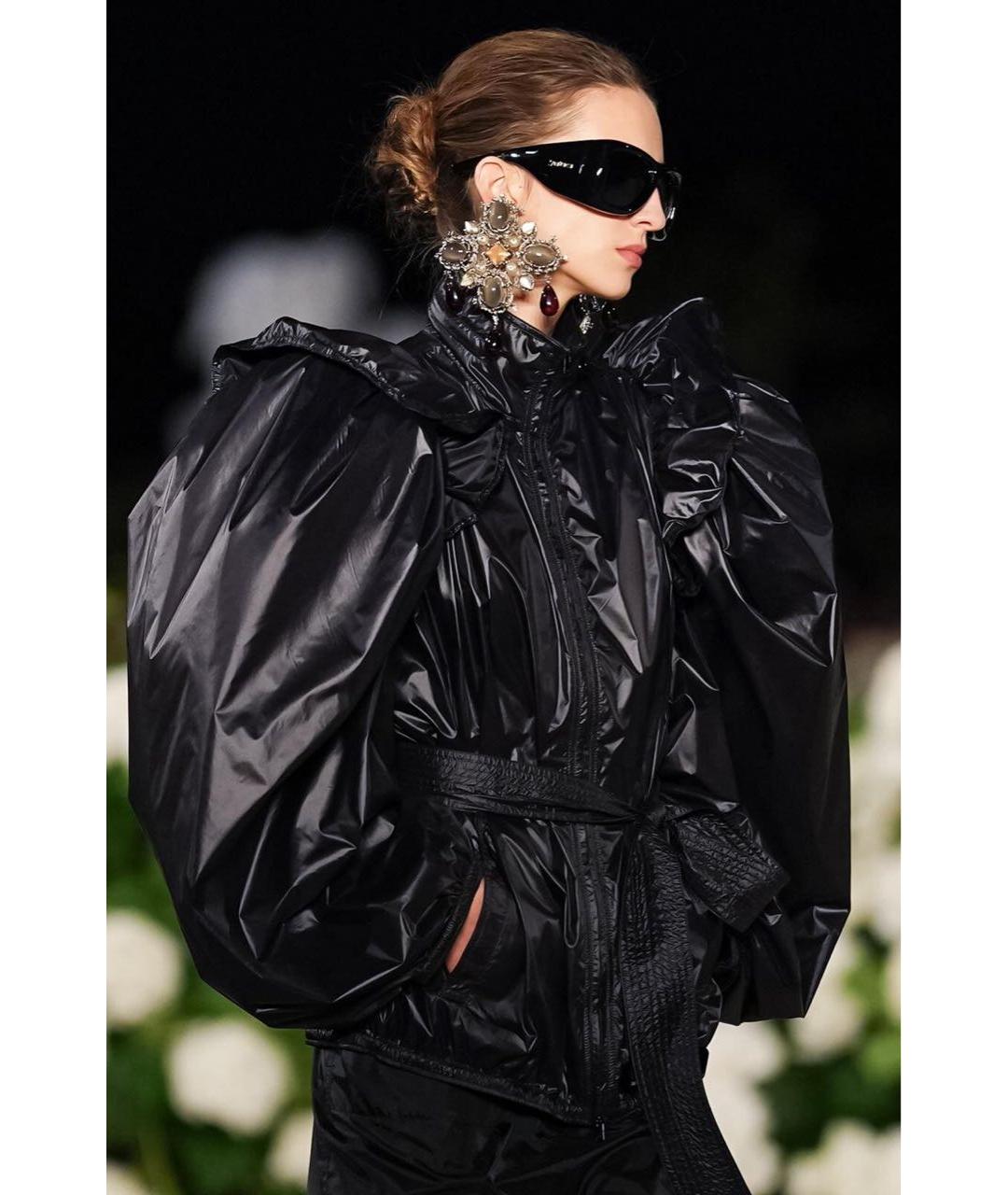 SAINT LAURENT Черная полиамидовая куртка, фото 2
