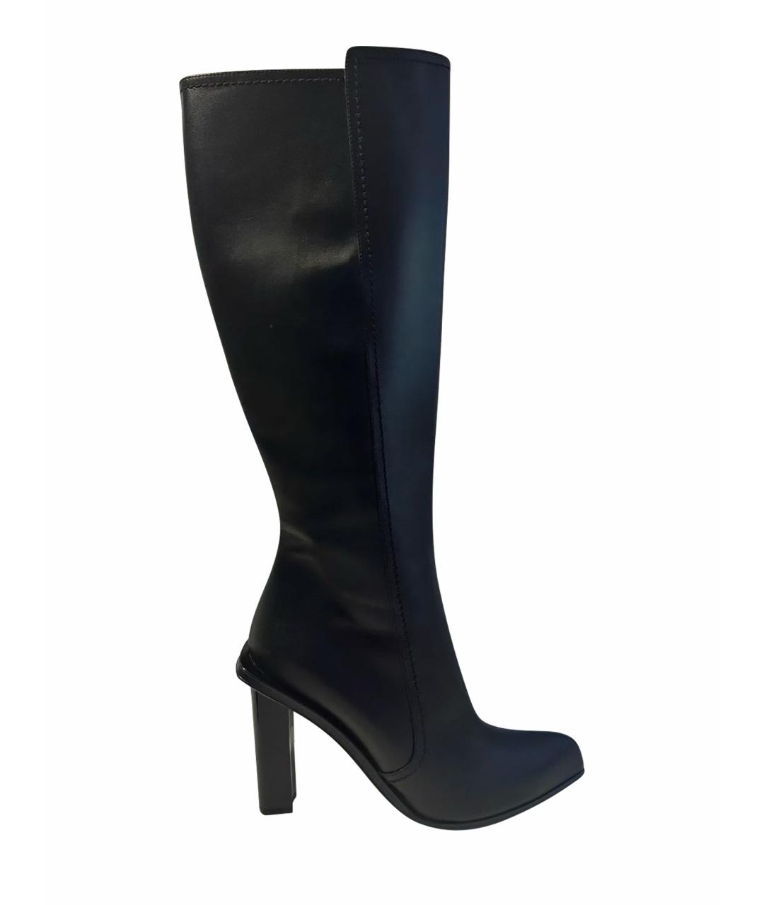ALEXANDER MCQUEEN Черные кожаные сапоги, фото 1