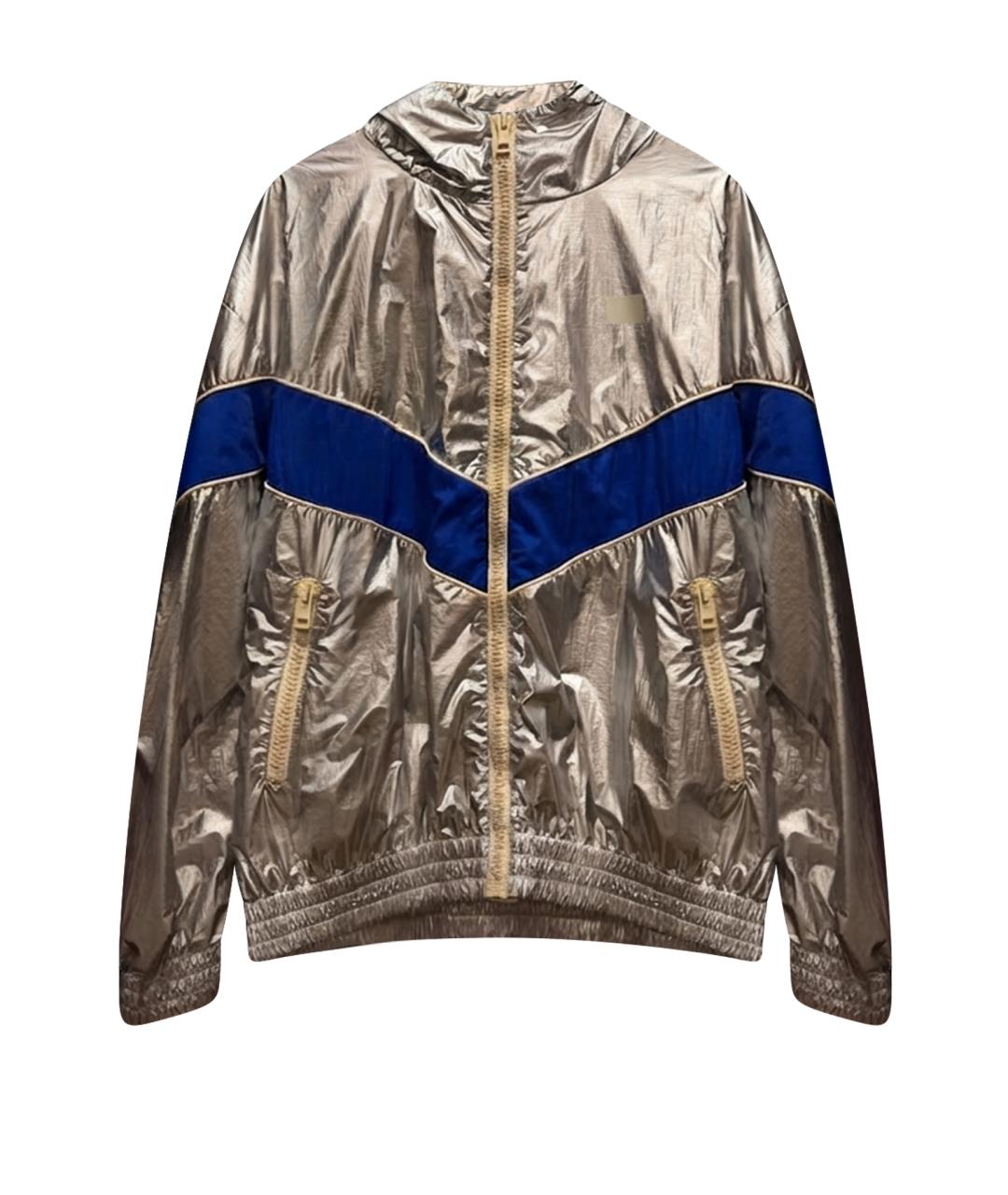GOLDEN GOOSE Серебряная нейлоновая куртка, фото 1