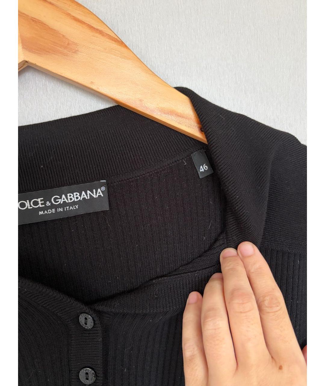 DOLCE&GABBANA Черный шерстяной джемпер / свитер, фото 5