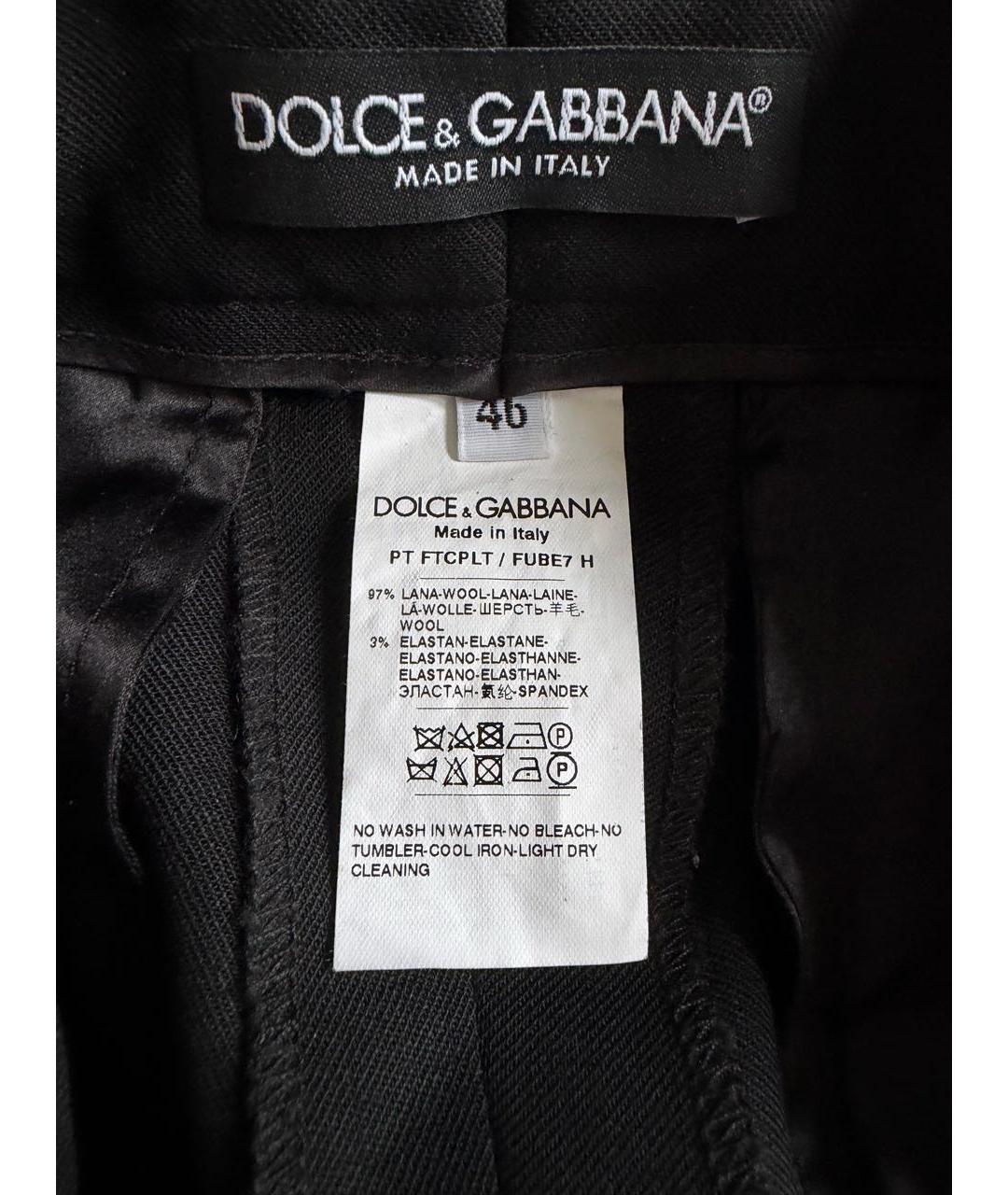 DOLCE&GABBANA Черные шерстяные кюлоты, фото 7