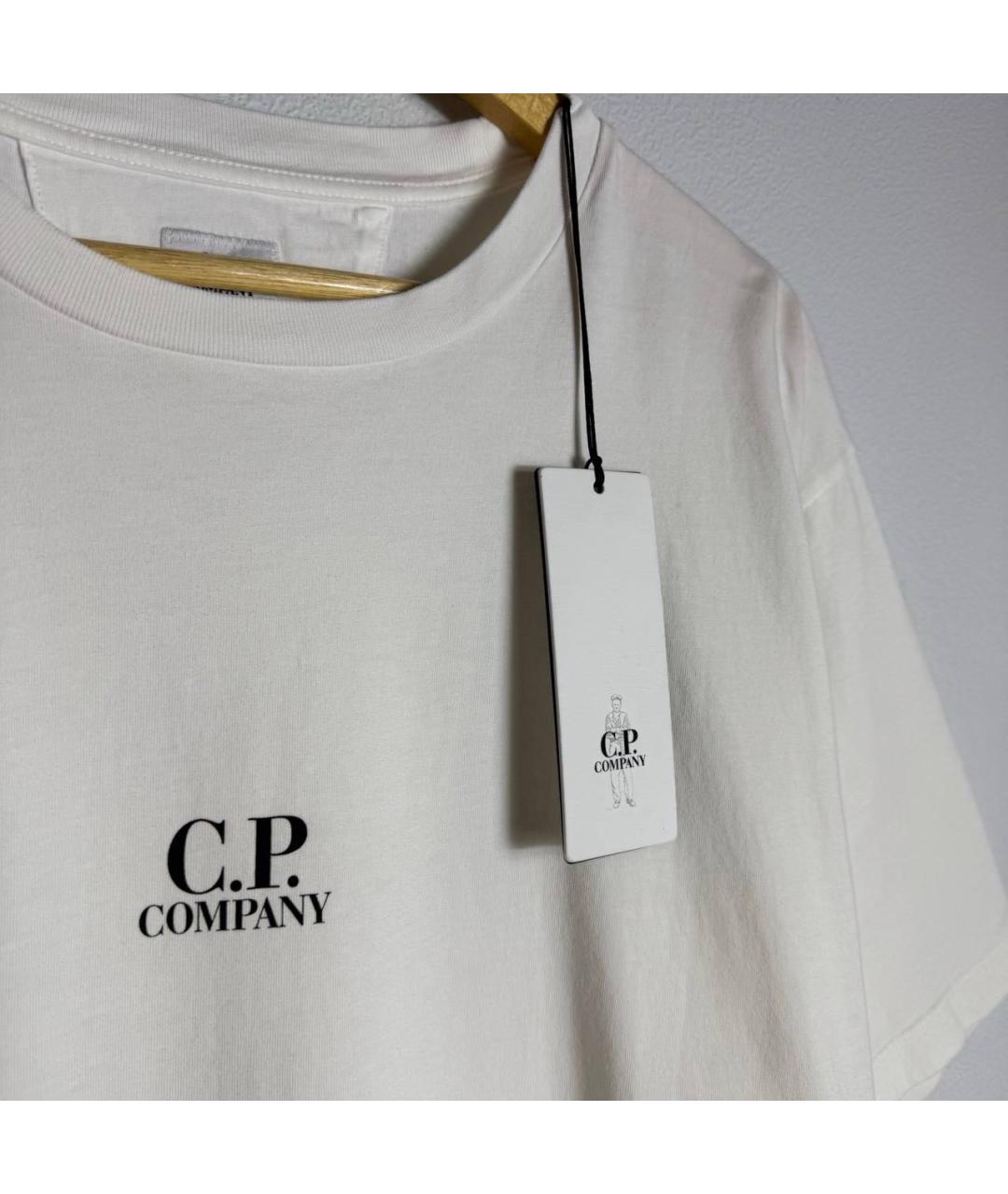 CP COMPANY Белая хлопковая футболка, фото 4