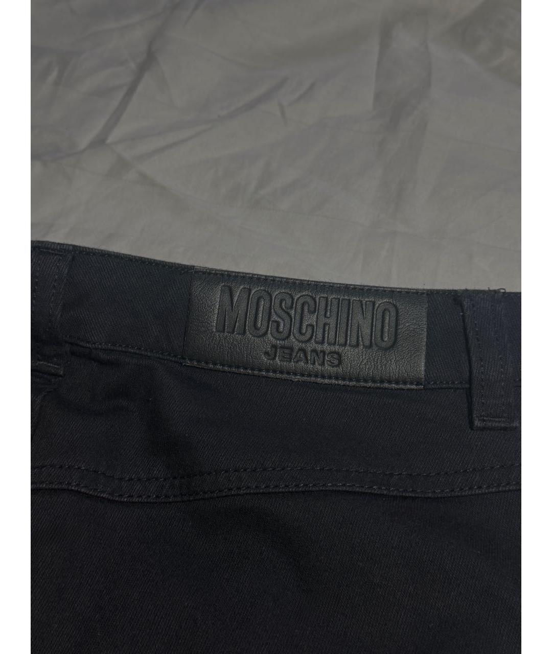 MOSCHINO JEANS Черная деним юбка мини, фото 4