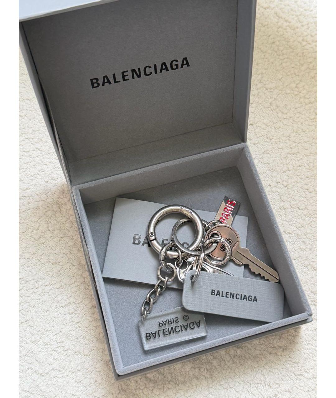 BALENCIAGA Серебряный брелок, фото 3