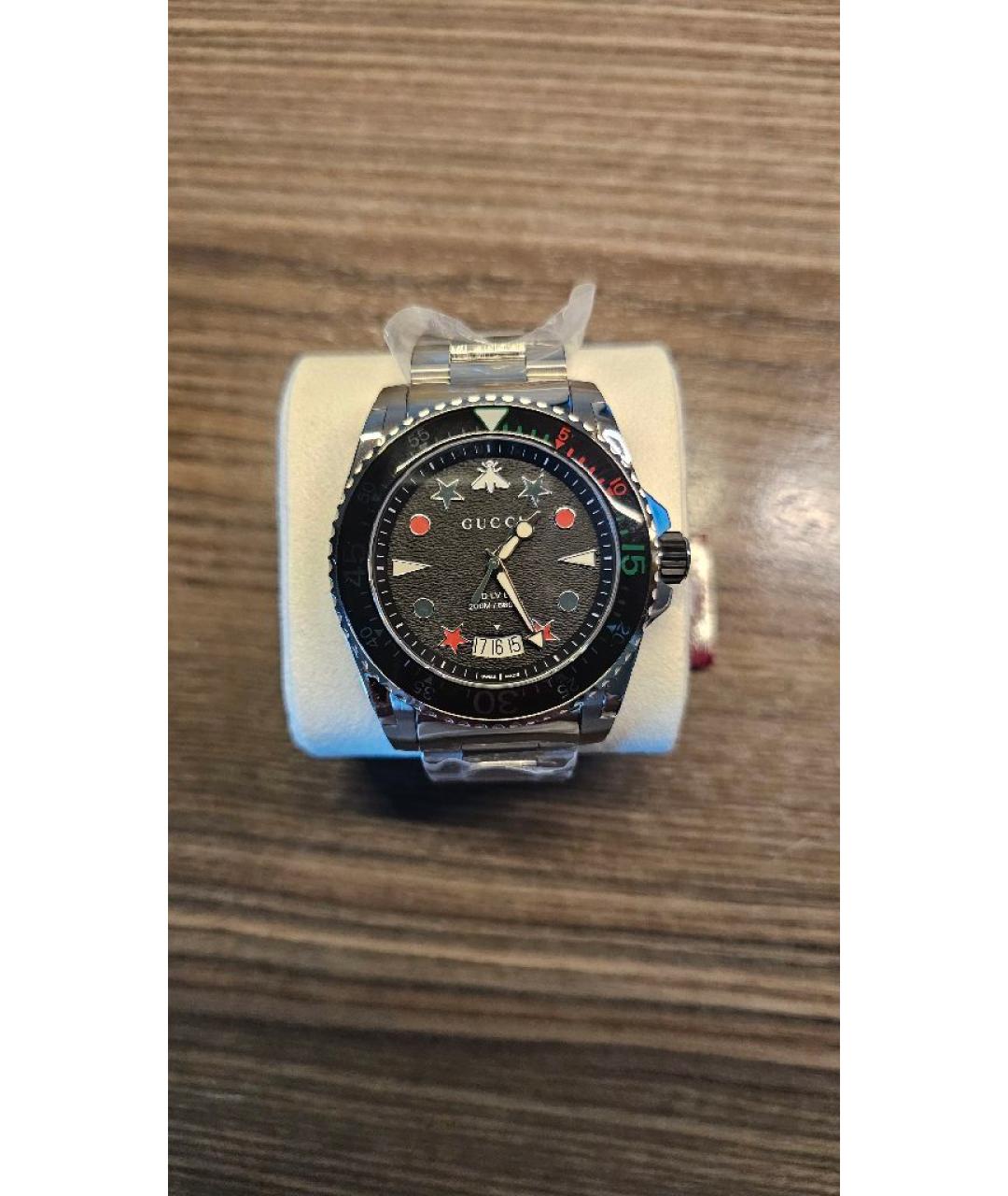 GUCCI Черные часы, фото 6