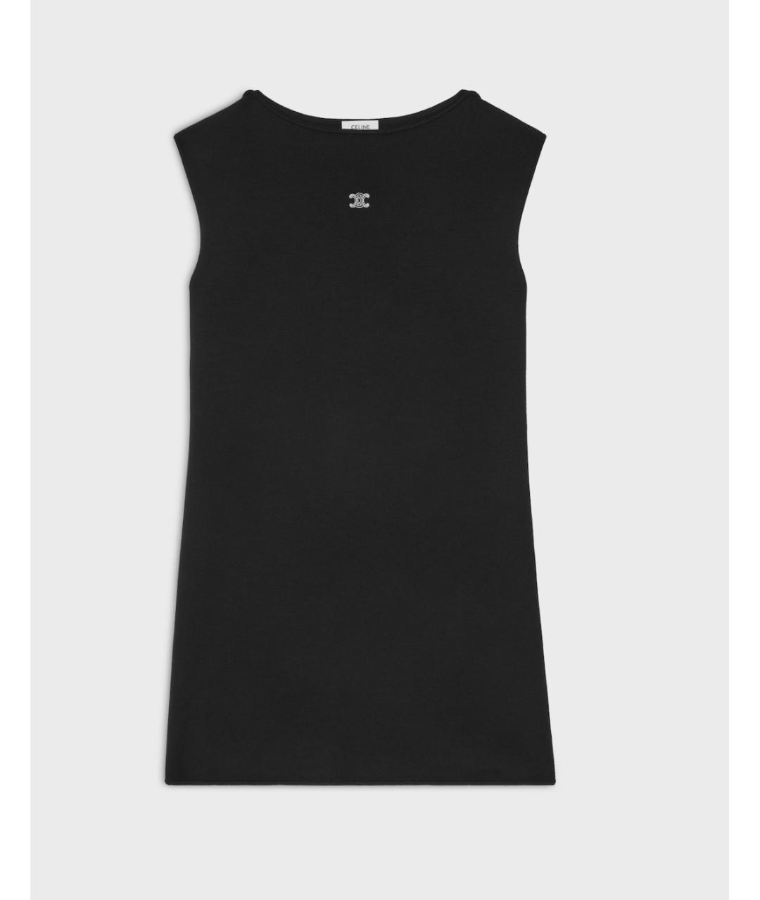 CELINE Черное шерстяное платье, фото 1